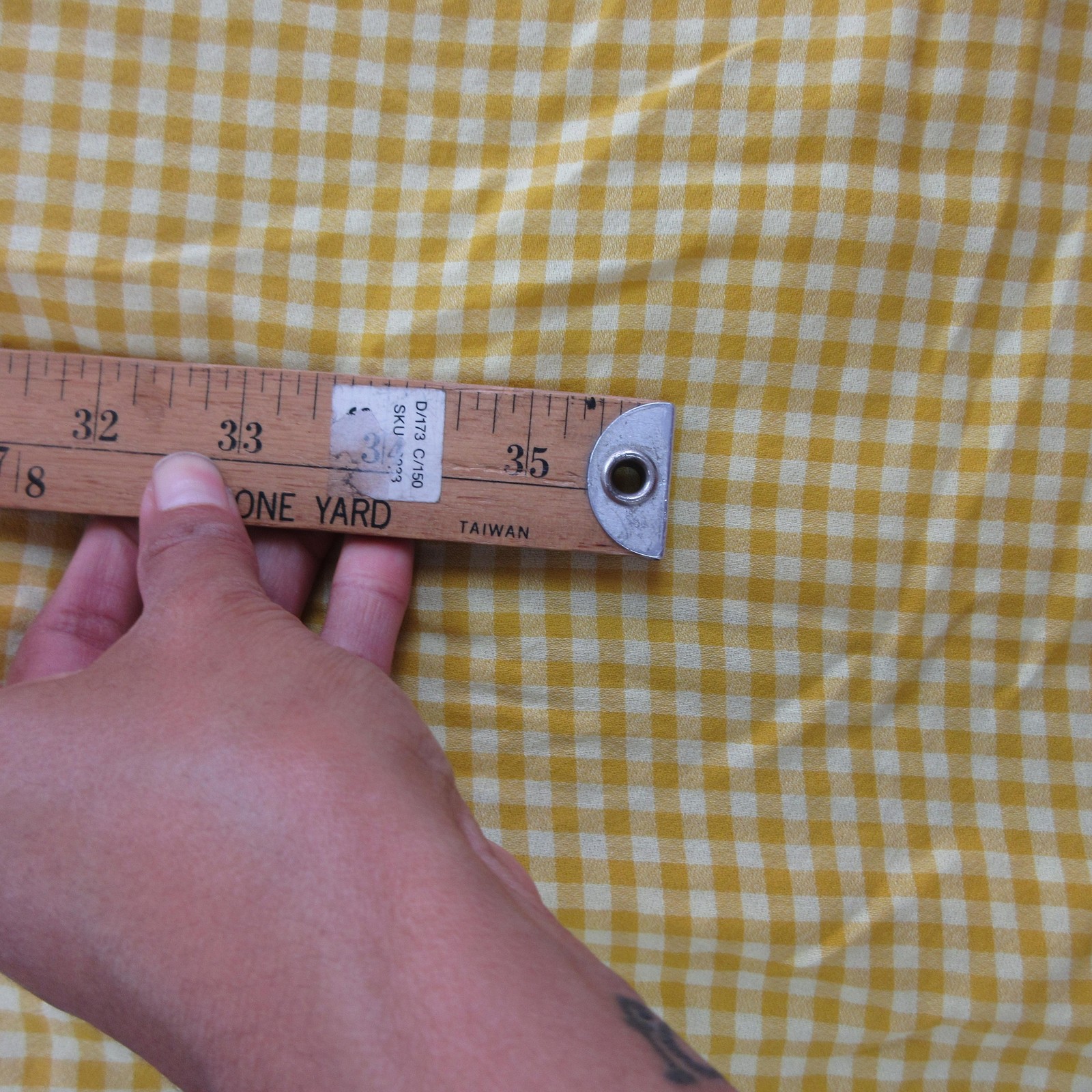 PS Paul Smith Dress Womens 38 Yellow Cotton Gingham Wrap Midi V Neck Belted