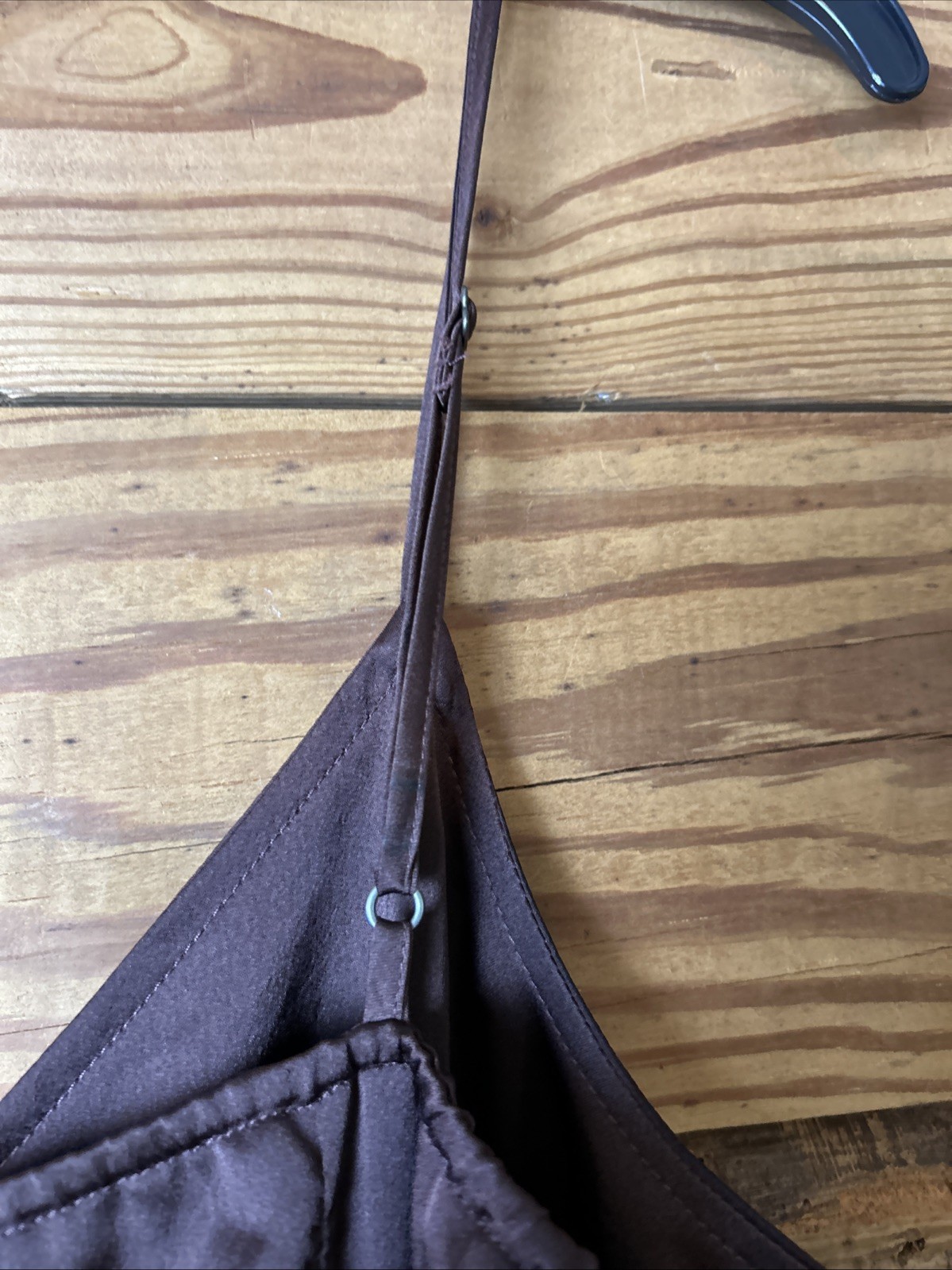 Abercrombie and Fitch brown slipped dress slit in the front extra large satin