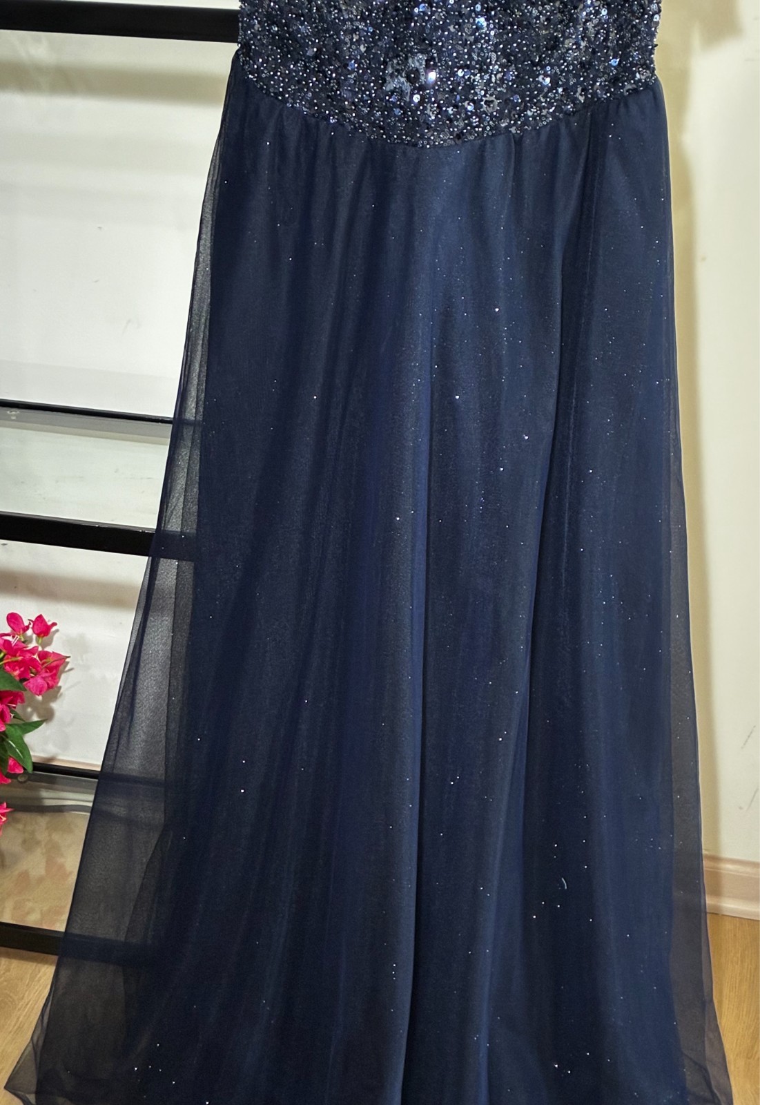 NWT-Jules&Cleo-Glitter Sheer Beaded Bodice Strapl’s Tulle/POCKETS-Sz 18-Ret $300