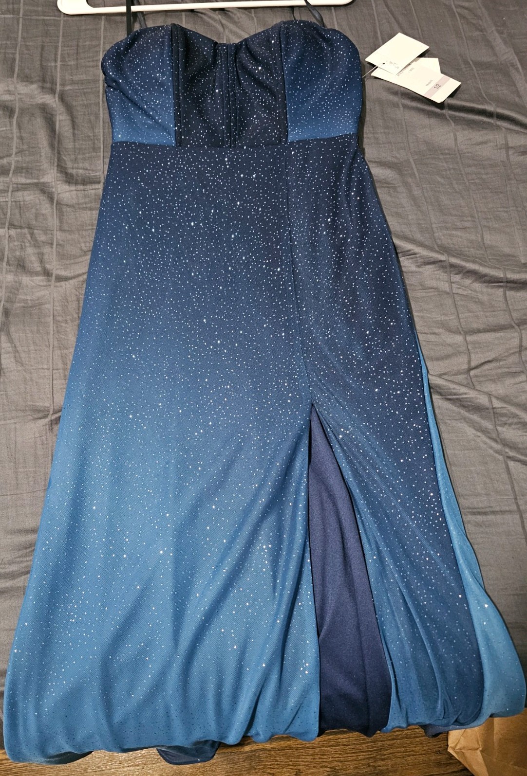 Violet Weekend Women’s Evening Dress Blue Sparkle, Size 1/2
