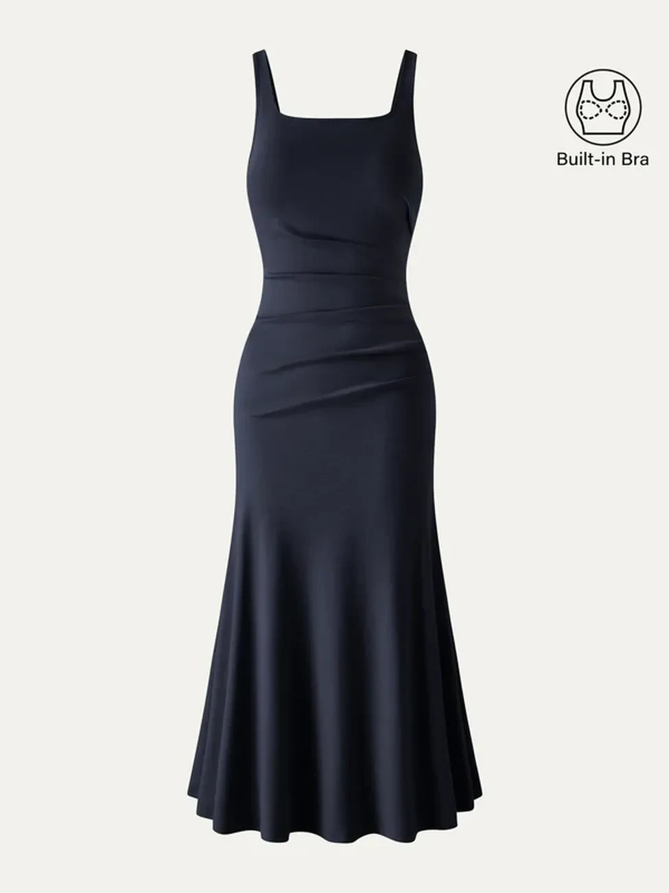 OGL Square Neck Tucked Open Back Bra Dress – Freeship