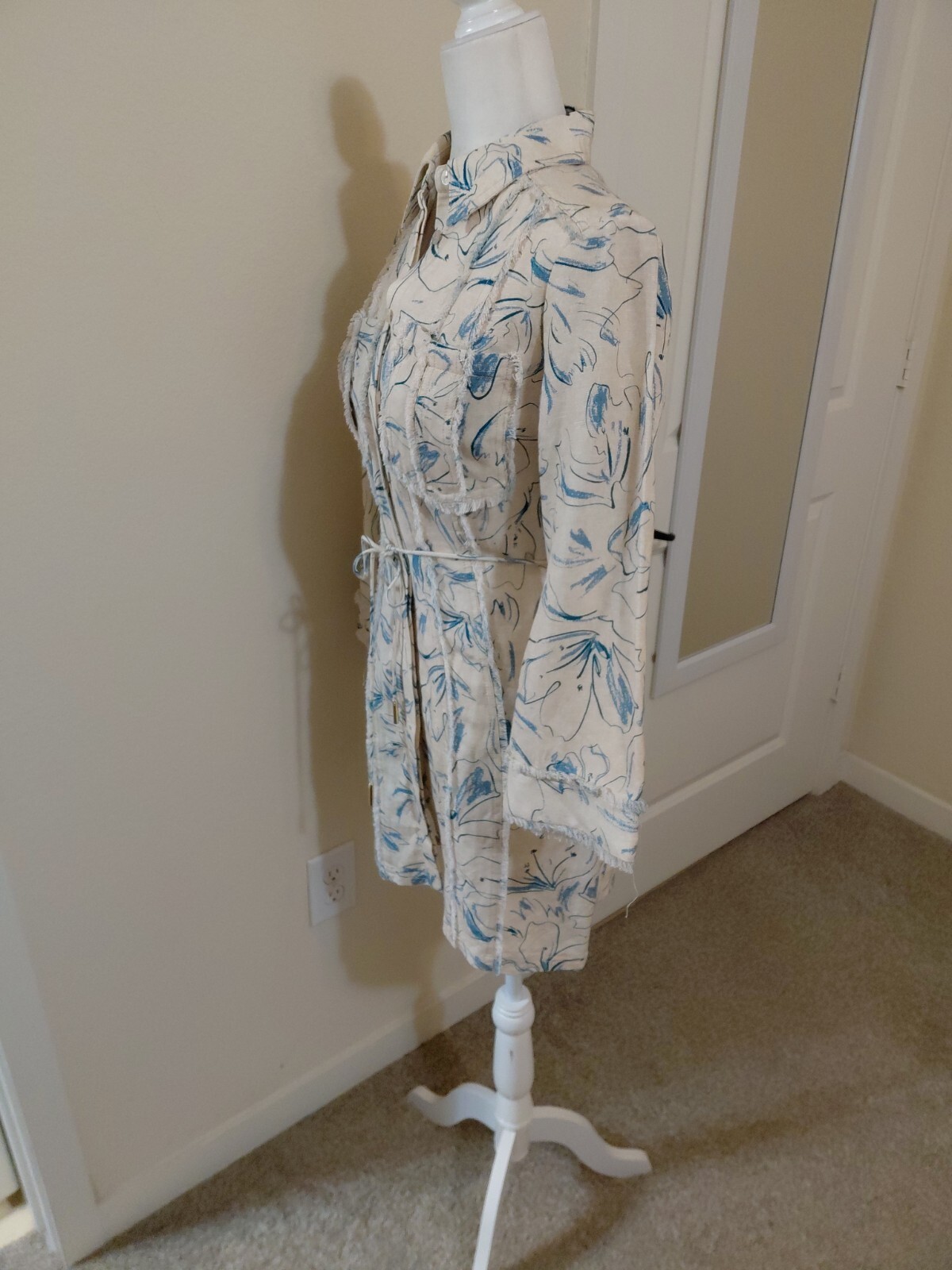 Significant Other Ansel Printed Linen Blend Mini Shirt Dress SZ 2 EUC #263