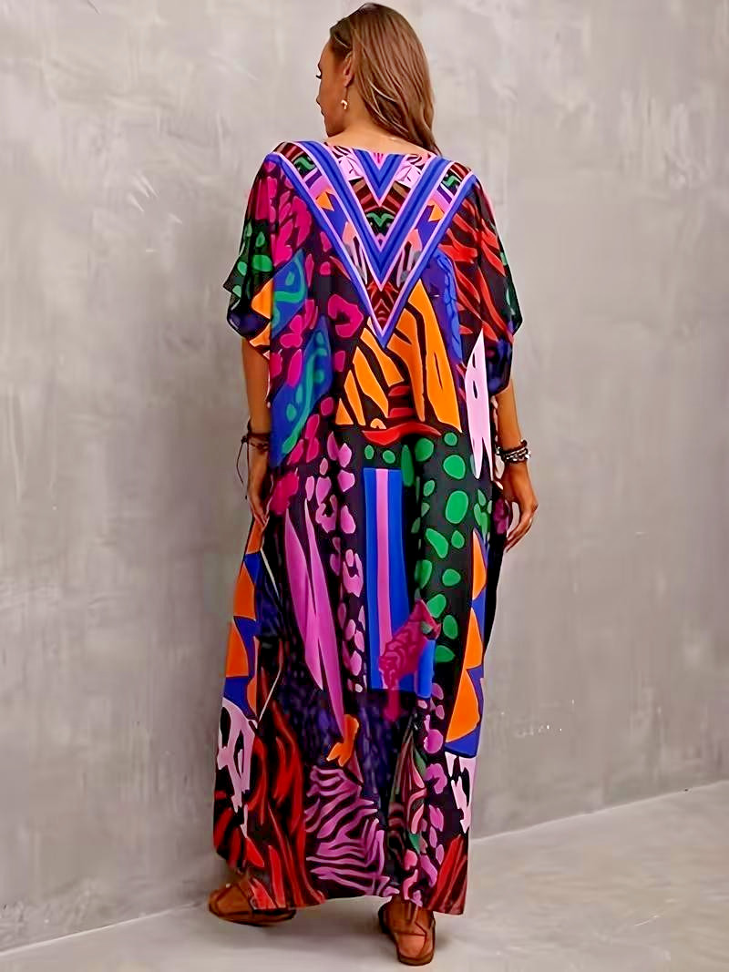 Caftan Plus One Size – Bohemian Style Loose – Beach Kaftan Dress