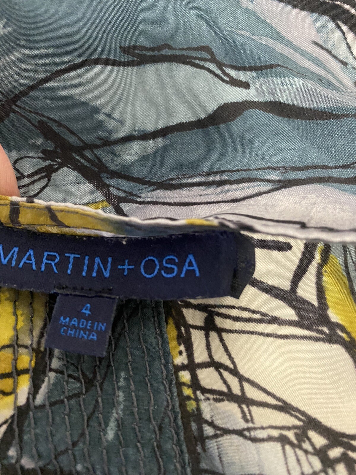 Martin+Osa Dress 100% silk Size 4