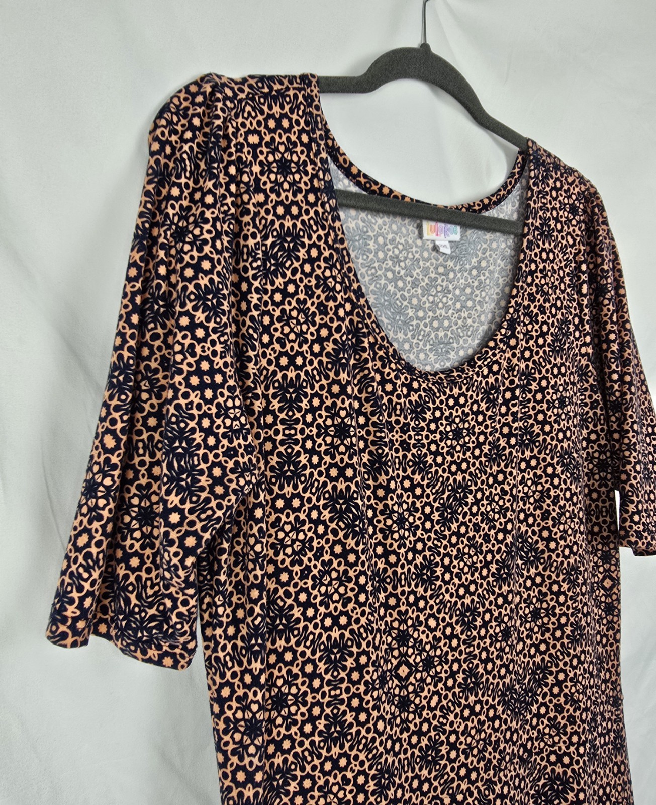 Lularoe Ana Short Sleeve Printed Geometric Boho Stretchy Maxi Dress sz 2XL