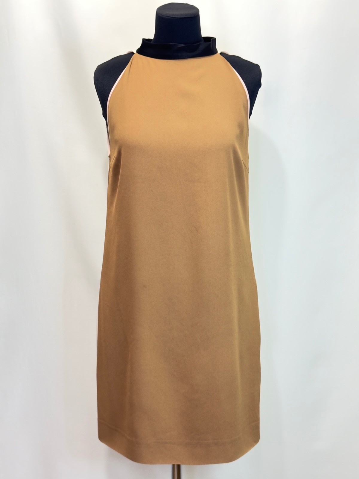 Authentic CÉLINE Phoebe Philo Colorblock Silk Lined Mini Shift Dress Size M FR38