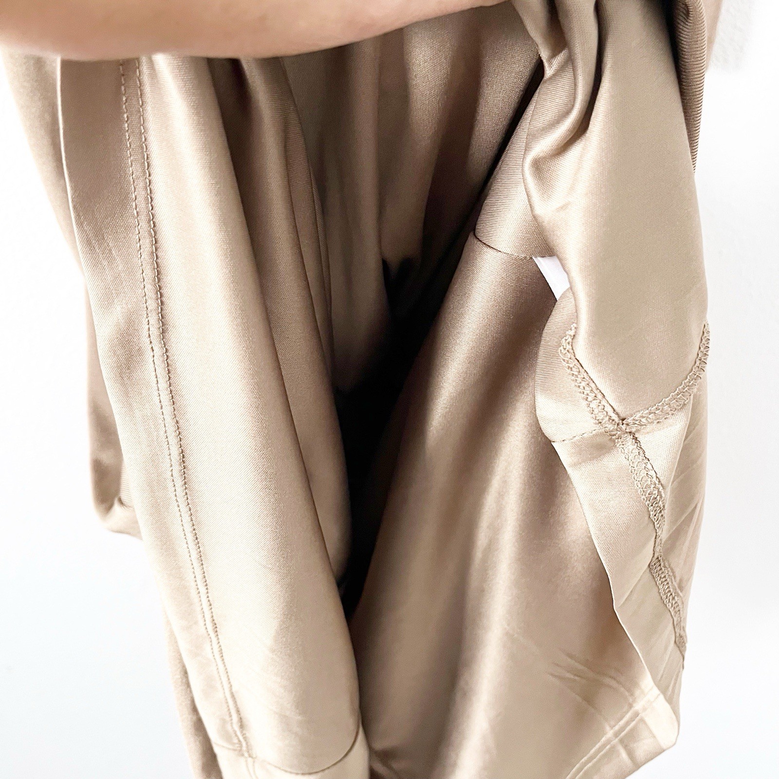 NWT Jason Wu Engracia Open Back Midi Dress Small Khaki Tan Bodycon size S