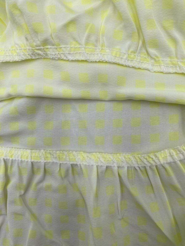 Juicy Couture Womens Yellow Check Sleeveless Cut Out Maxi Dress Size M