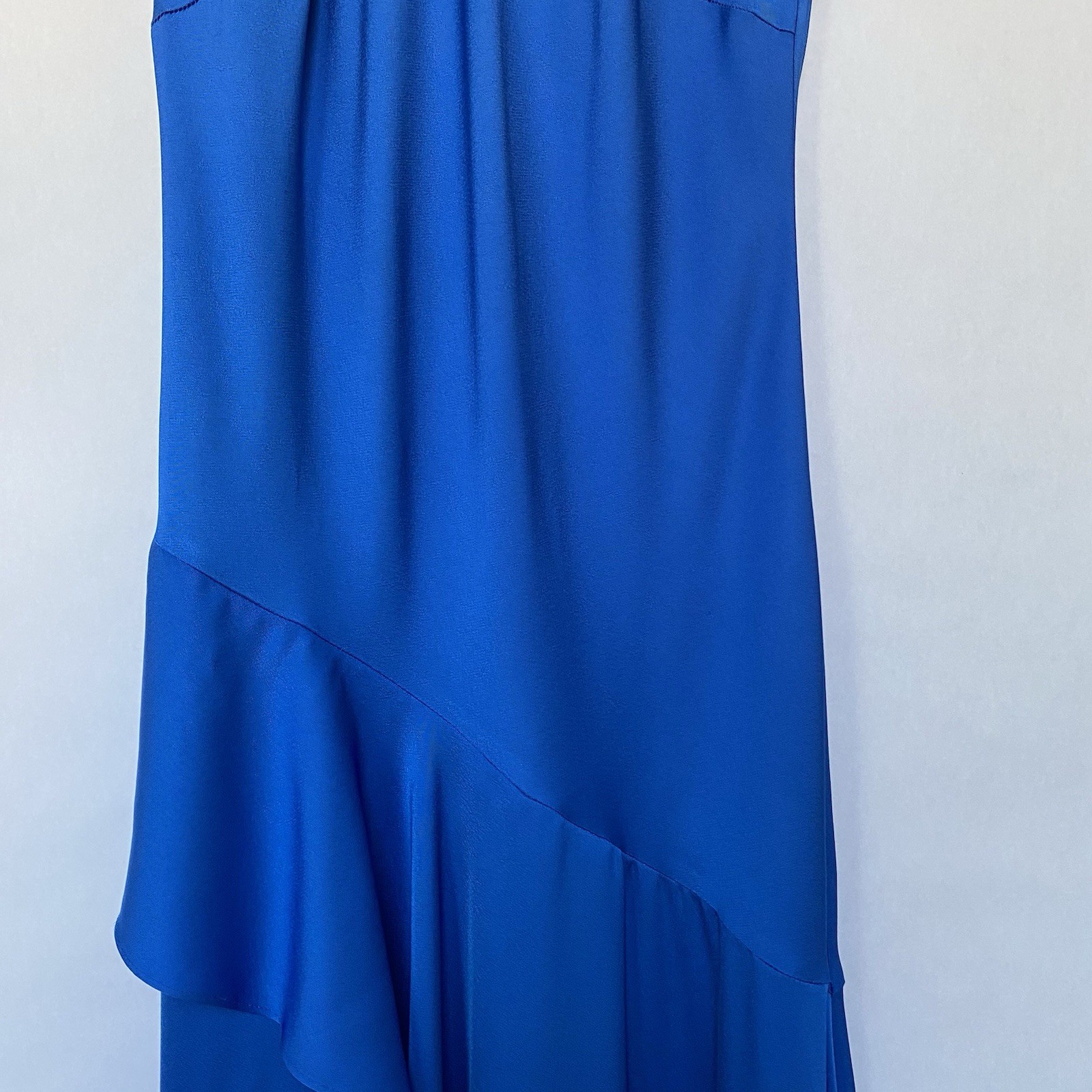NWT Kobi Halperin Lili Bias Cut Blue Jay Long Midi Dress Evening Wedding Guest S