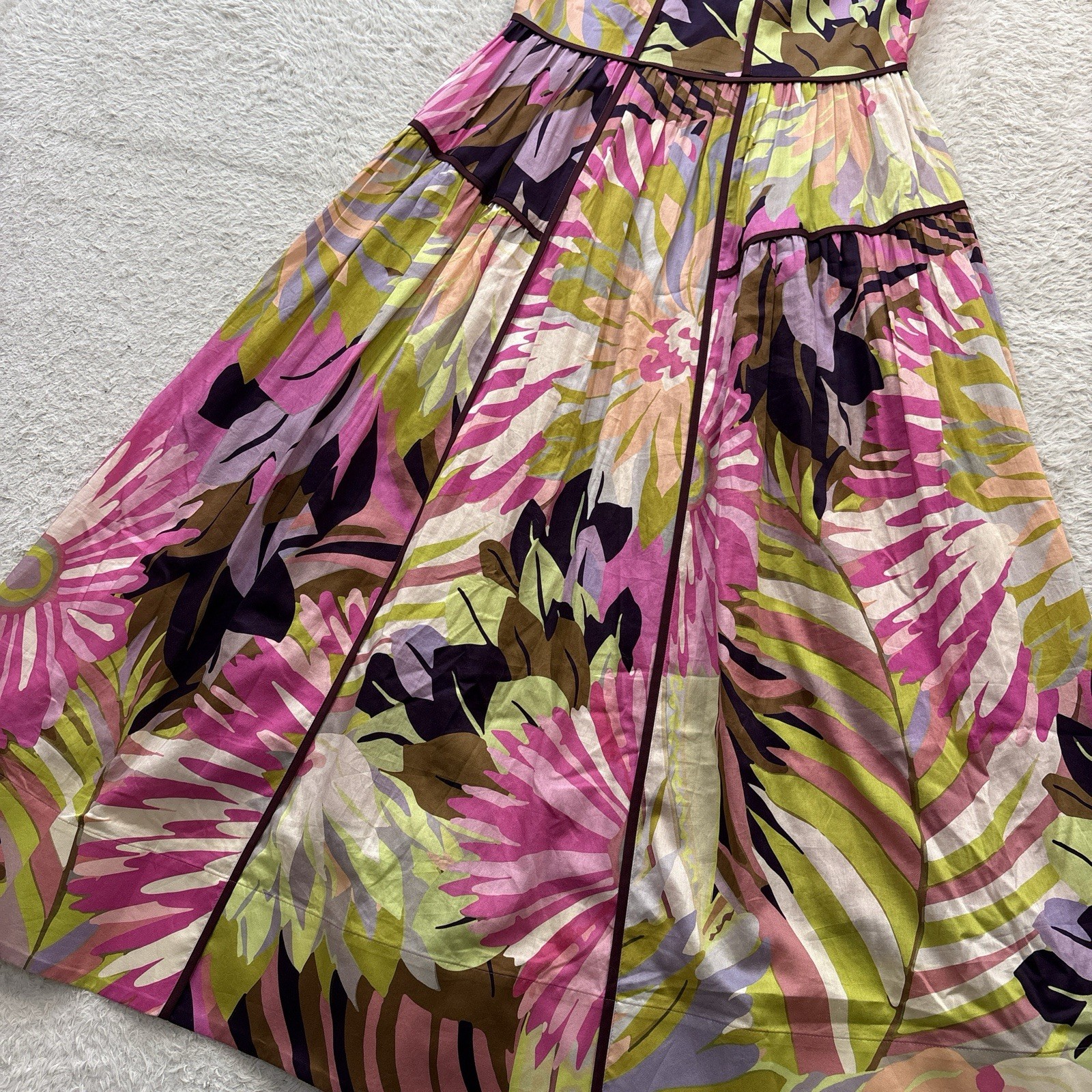 ANAYI Graphical Floral Print Flared Dress 23SS Size38 JAPAN
