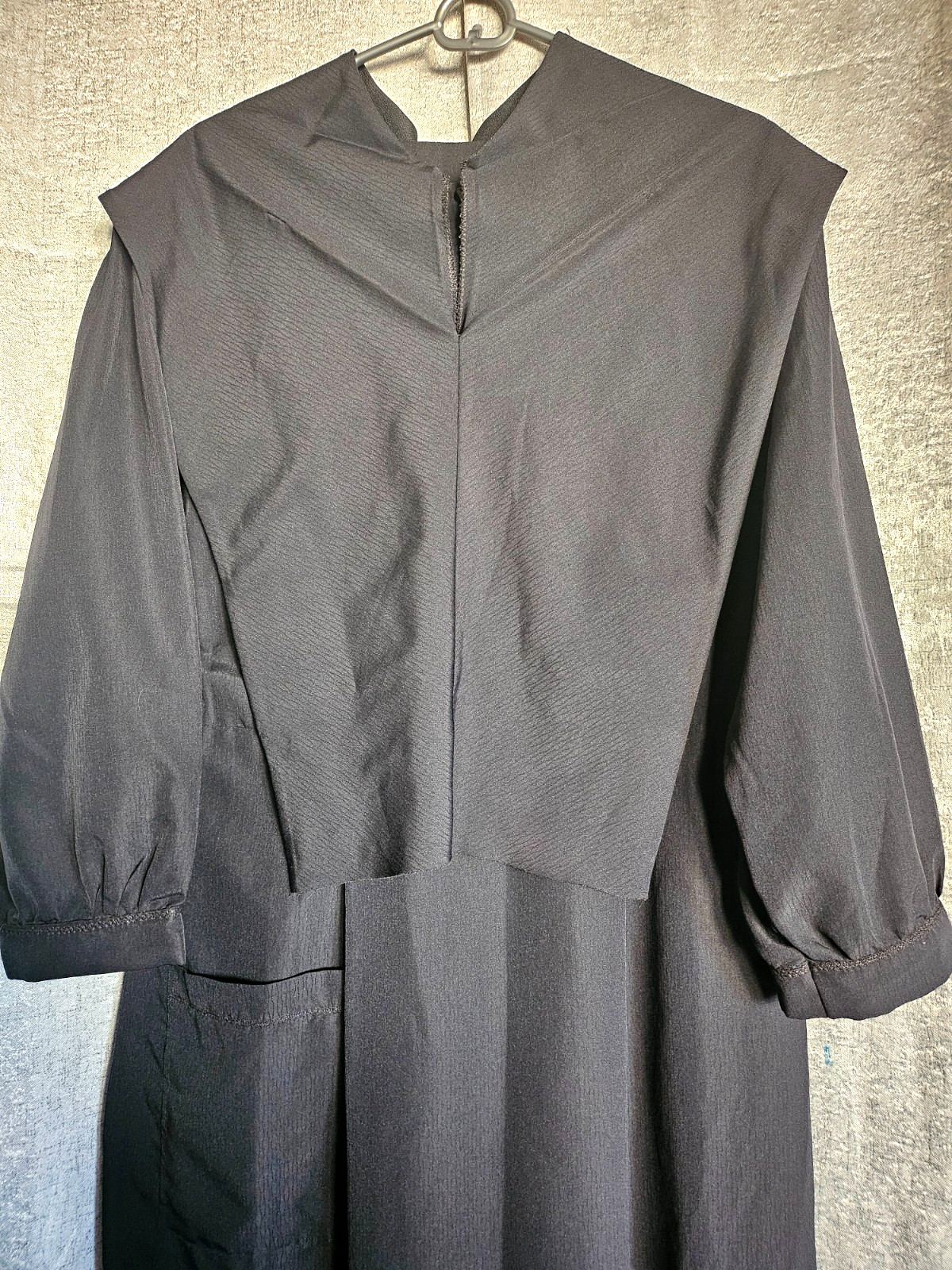 Handmade Amish/Mennonite plain Dress XL 2PCS black B 47″ W40 ” L47