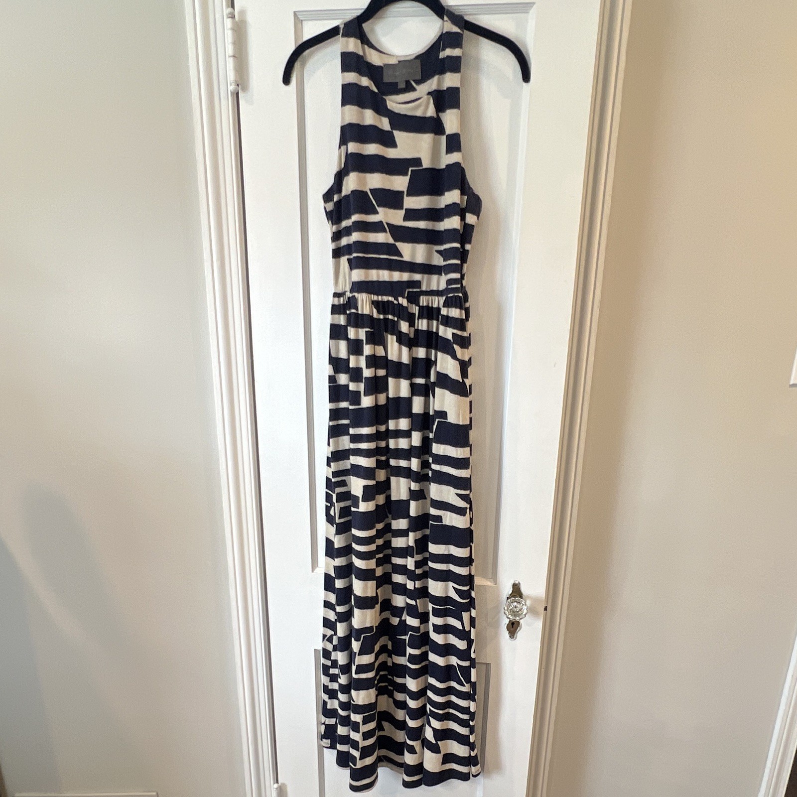 Women’s Navy/Cream Sleeveless Anthropologie “Sunday in Brooklyn” Dress, Size S