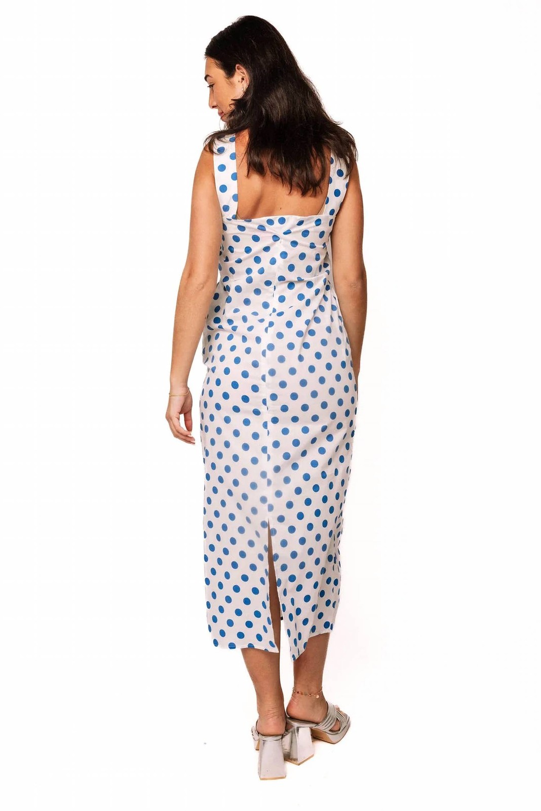 Queen Of Sparkles Polka Dot Lemon Tree Midi Tank Dress Size XS