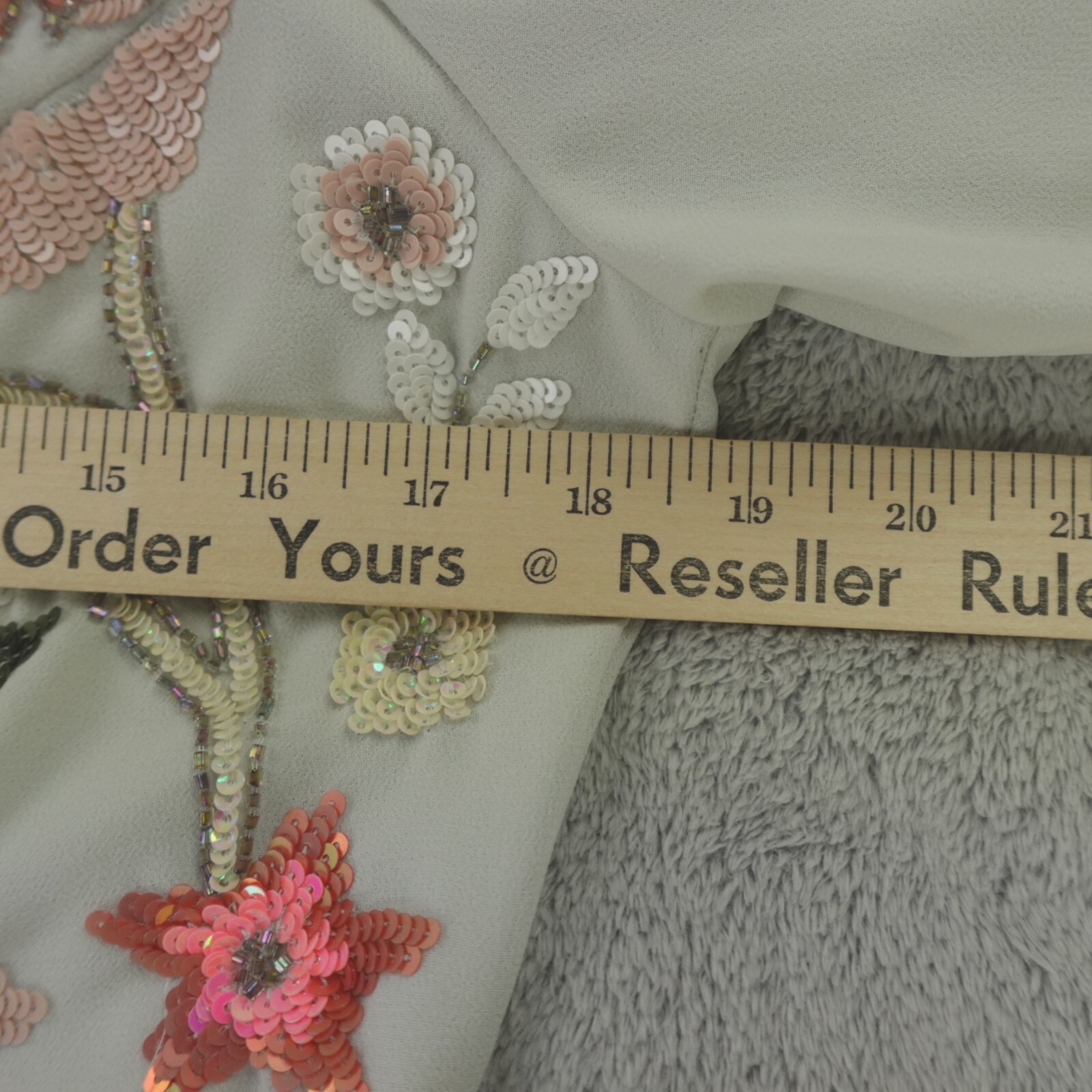 Needle and Thread Dress Womens 10 US Gray Pink Spring Floral Sequin Beaded NWT