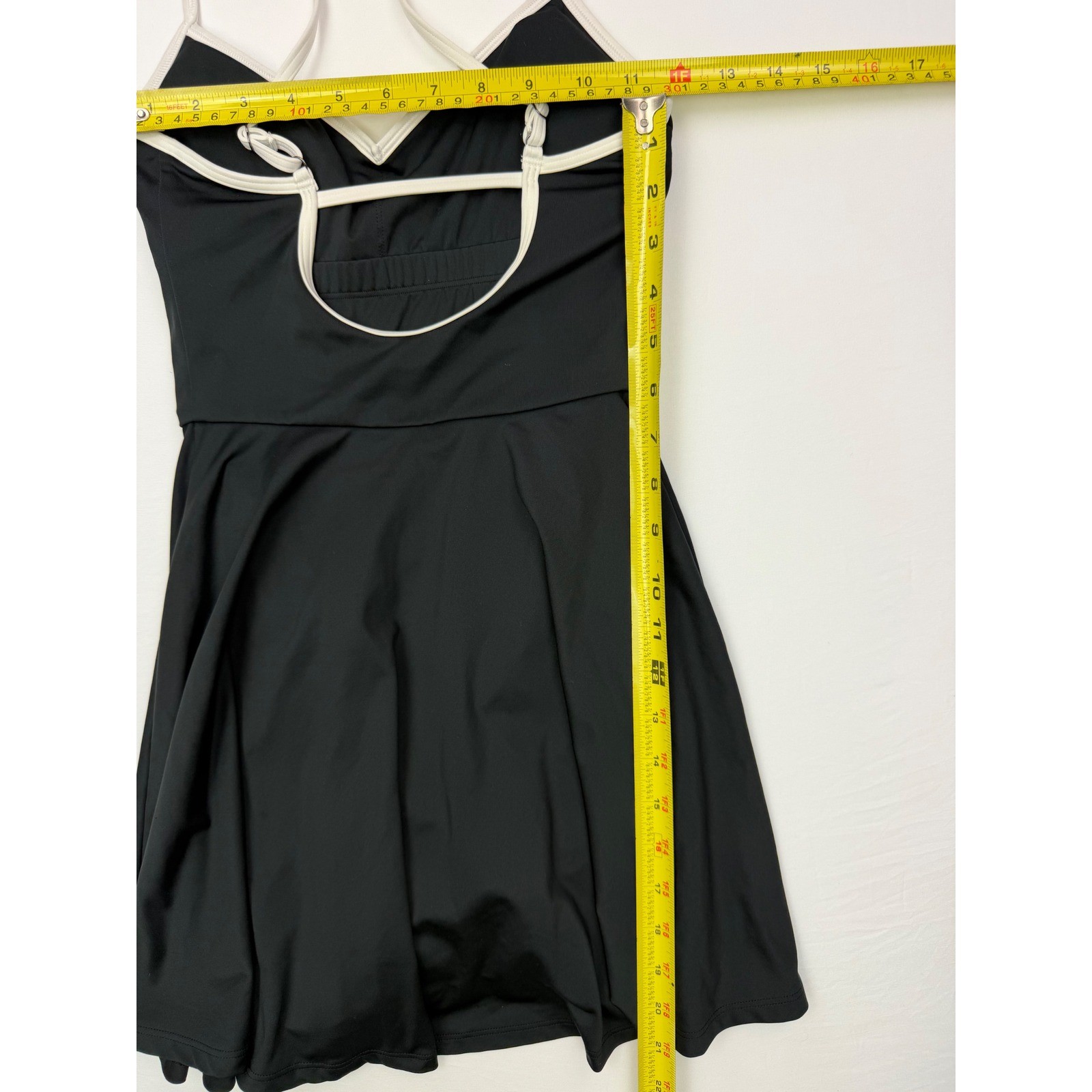 Gilly Hicks Active Dress Black White Trim Built-in Shorts Pocket XS Mini Tennis