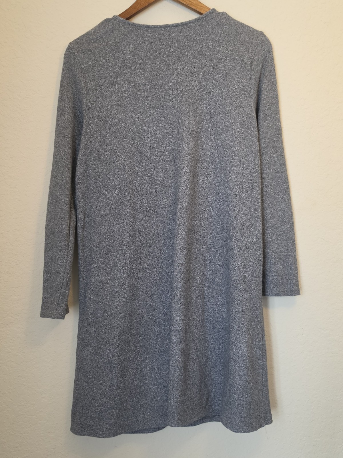 Pure Jill Knit Shift Dress Womens Size Small Grey Pocketed Preppy Minimalist