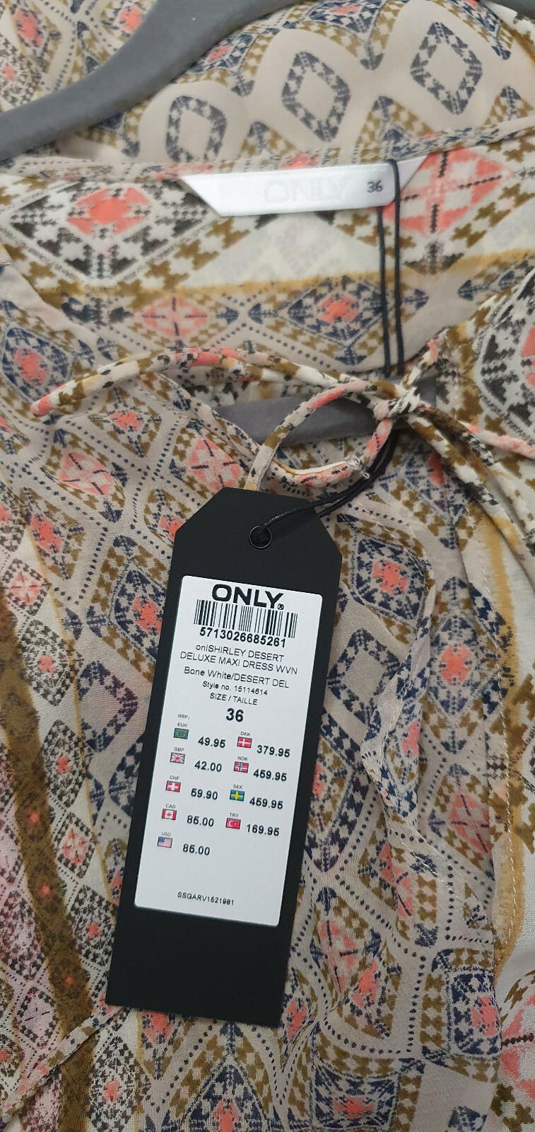 ONLY onlSHIRLEY DRESERT DELUXE MAXI DRESS WVN