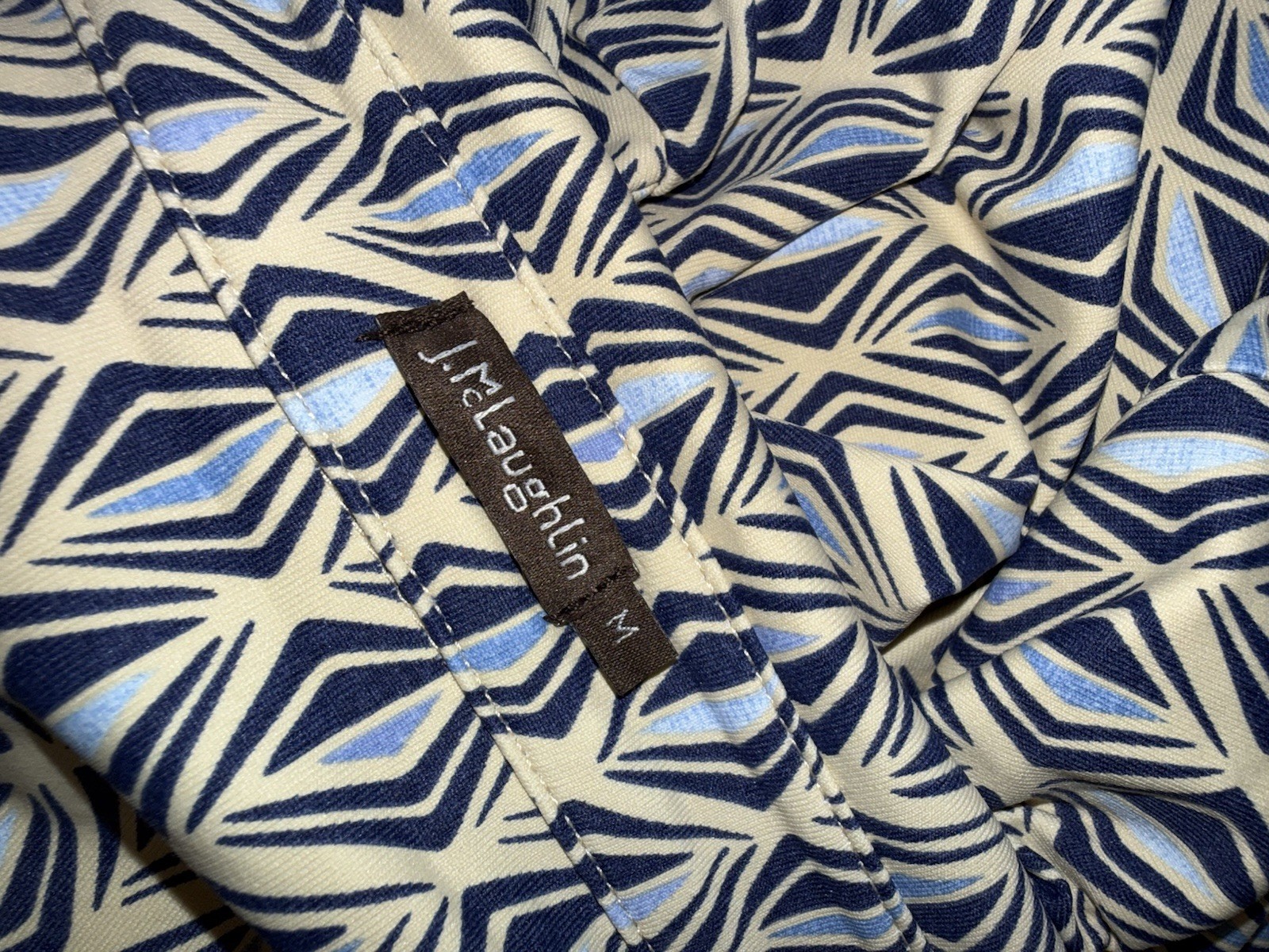 J. McLaughlin Geometric Print Shirt Dress Size Small