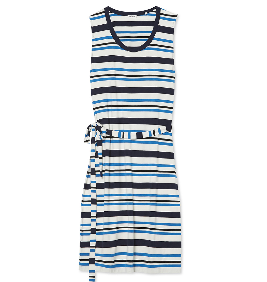 Marcs WOMAN VARIED STRIPE BELTED DRESS