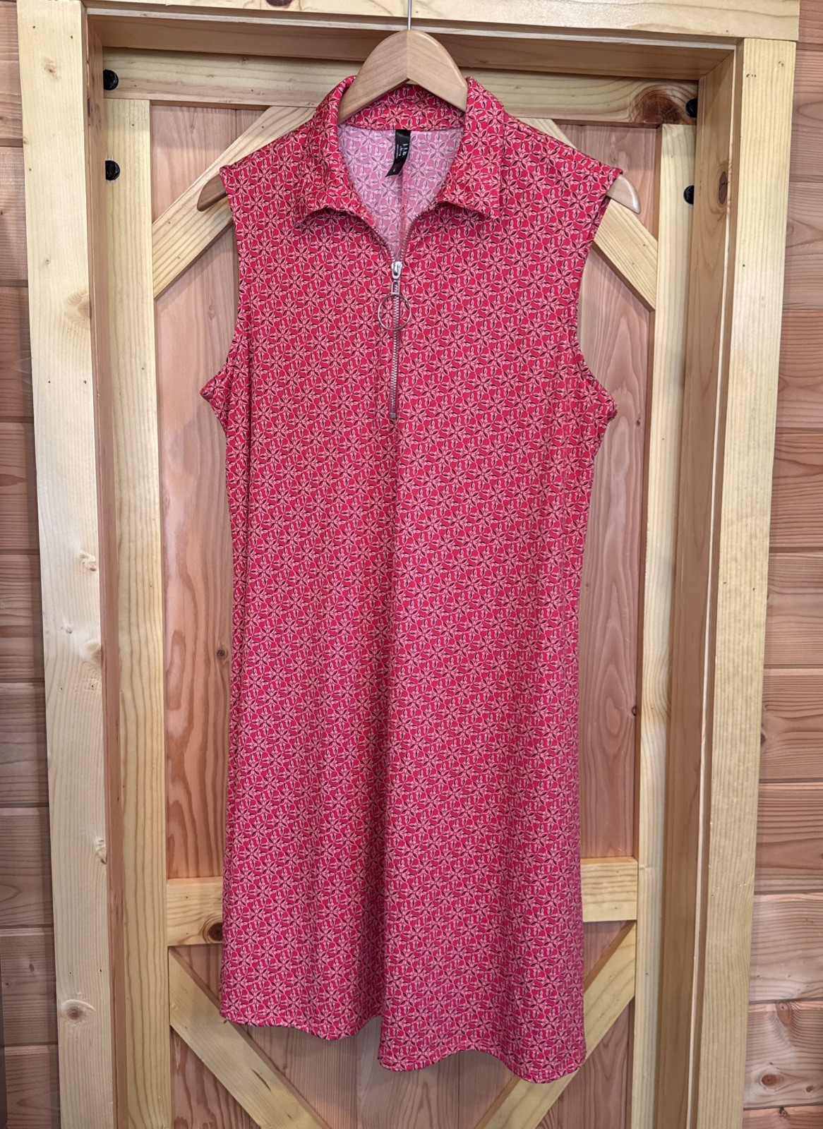 JTB Womens L Sleeveless Dress Stretch A-Line Swim Coverup Beach Sport Cruise