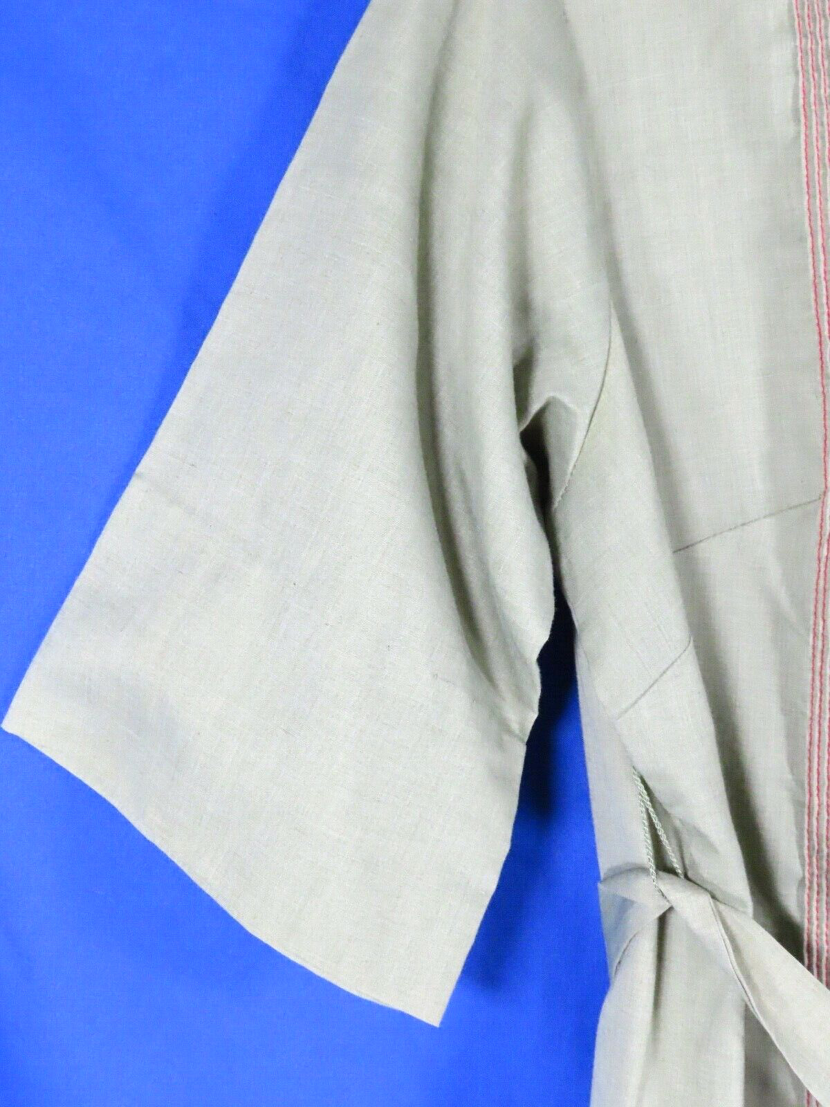 SERBIN Muriel Ryan VTG BUTTON-UP SHIRT/SHIFT DRESS Sage Green THIN LAWN TWILL M
