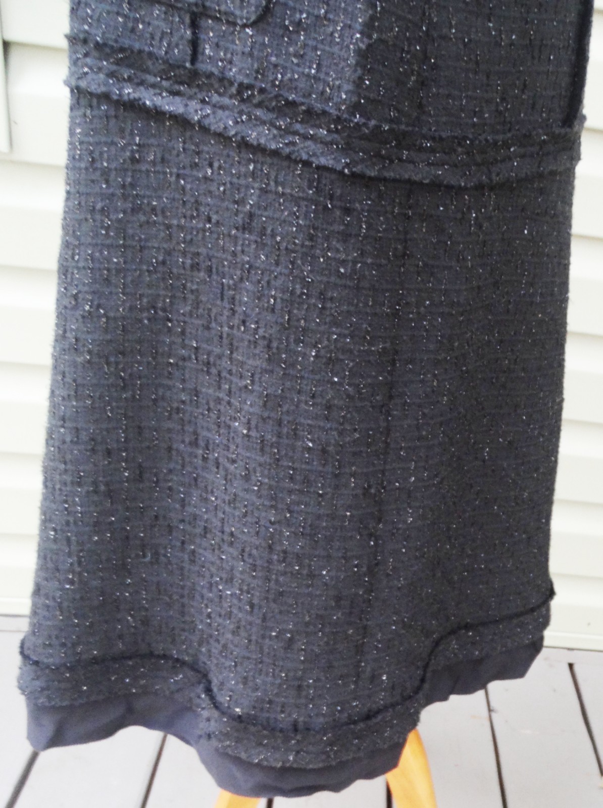 Designer Teri Jon by Rickie Freeman Metallic Tweed Geo Stripe Dress Size 16/XL