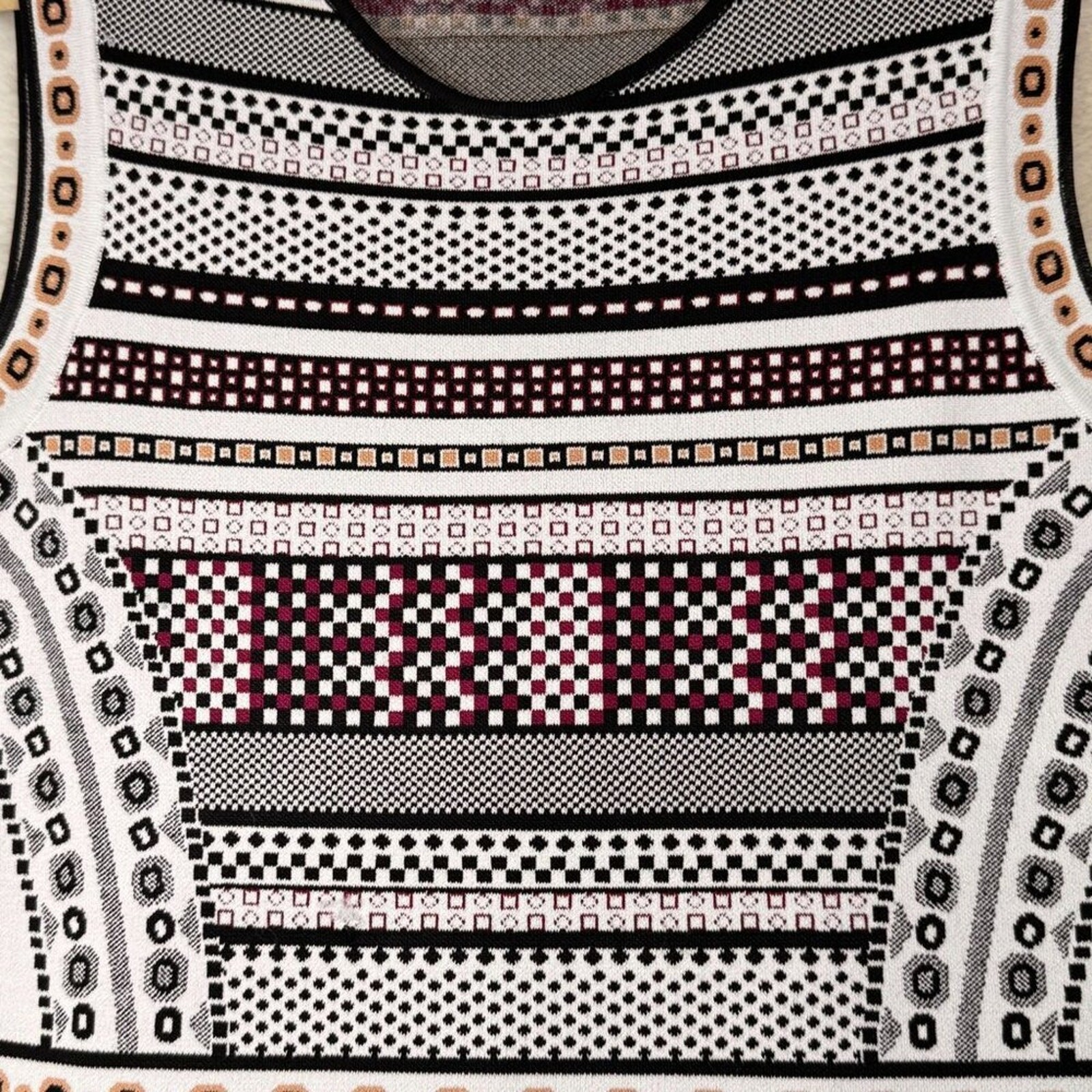 Diane Von Furstenberg Geometric Print Knit Dress Size M