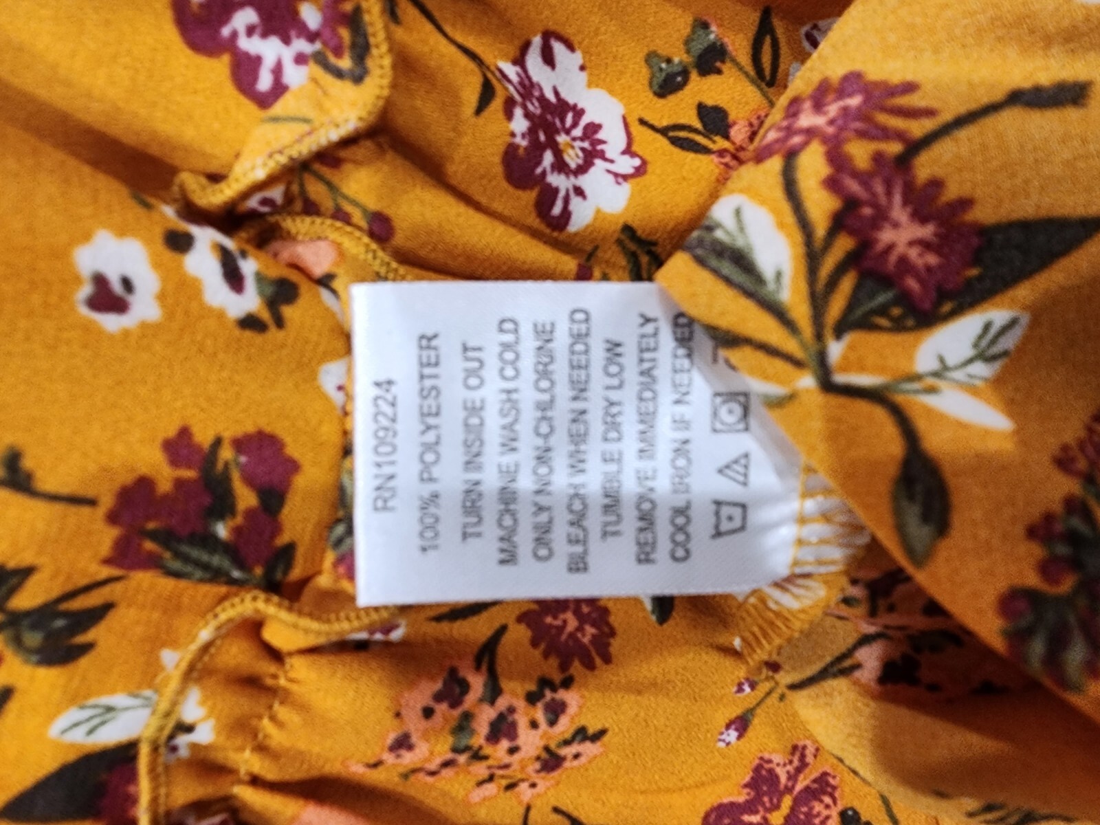 🌼🌷🪻Indigo Soul Peasant Dress Womens Yellow Flowers Size Medium NWT🪻🌷🌼