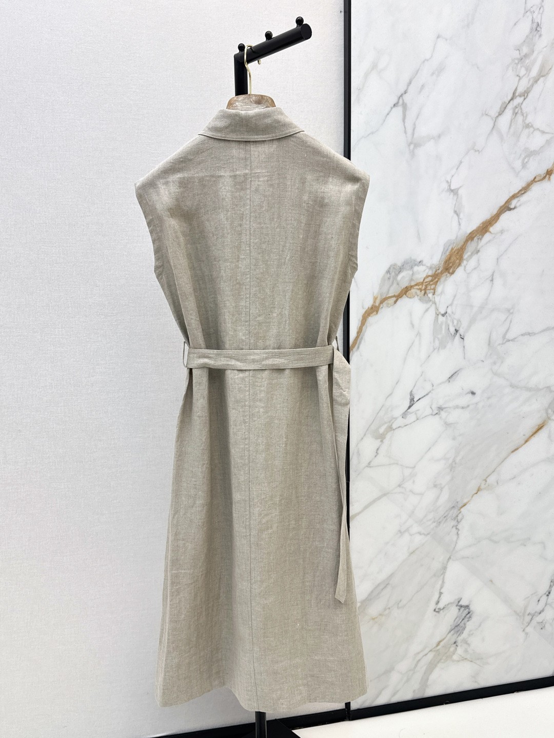 Brunello Cucinelli’s latest Spring/Summer Italian minimalist long linen dress