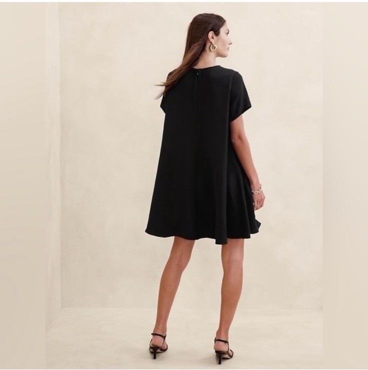 Banana Republic Black Mini A-Line Aurelia Dress S Trapeze