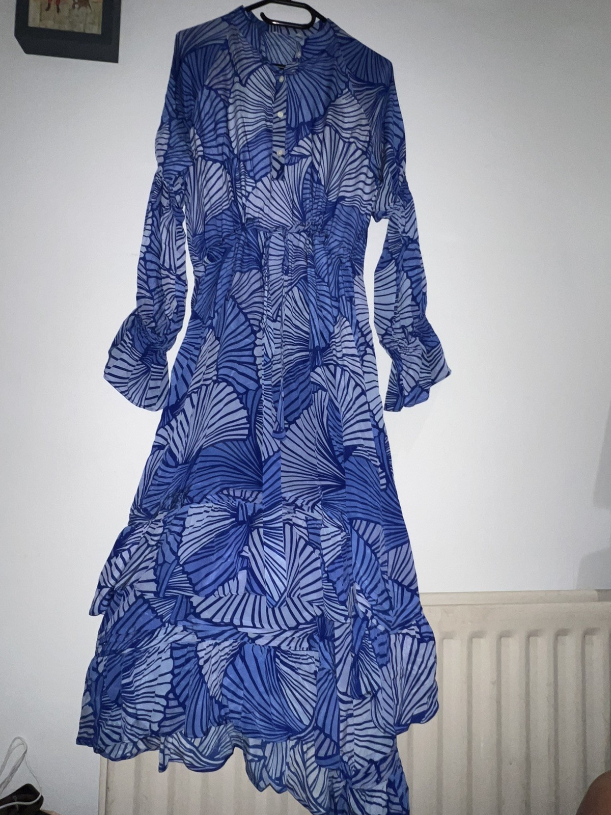 Inoa Dress Womens will fit M-L Kaftan Silk Long Sleeve