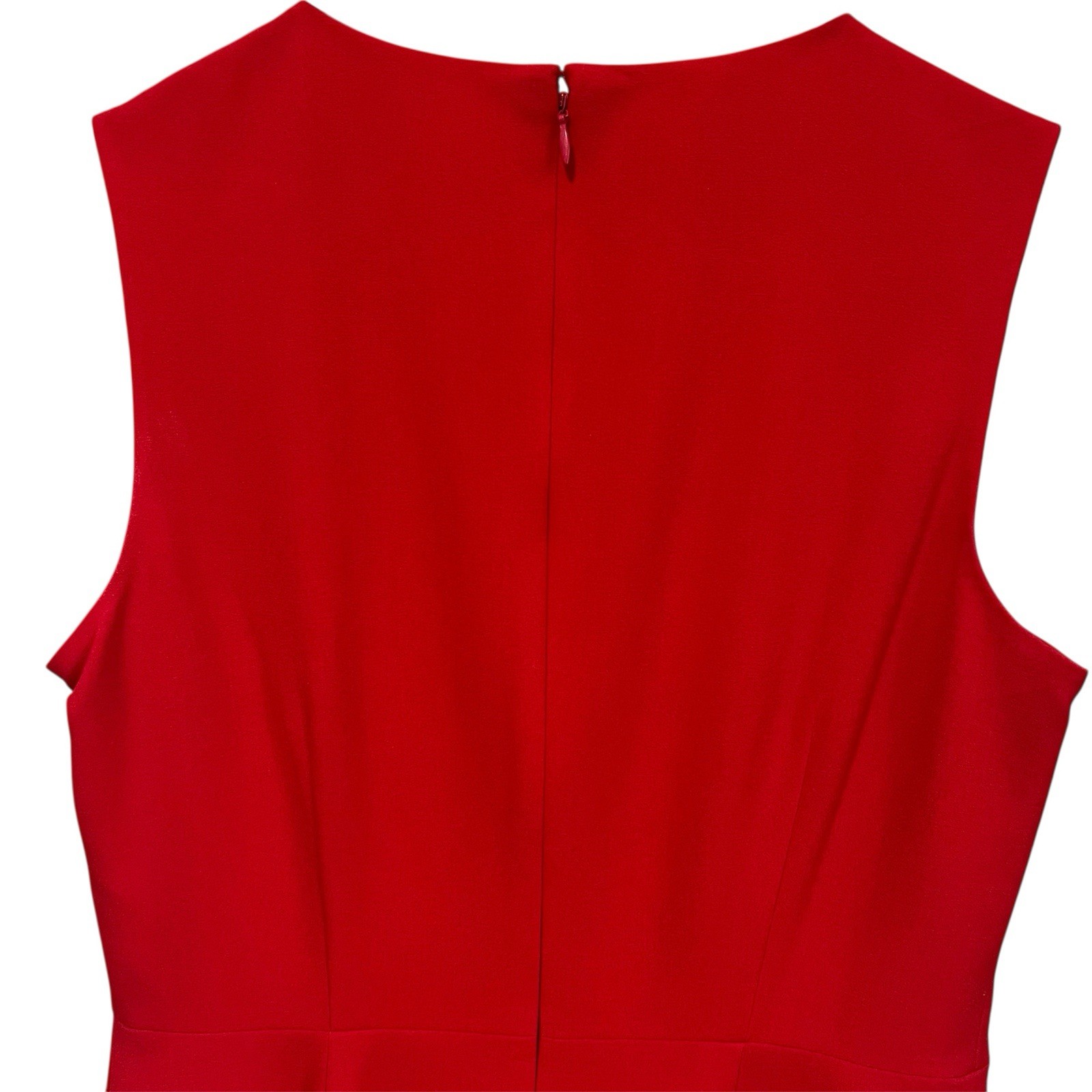 Calvin Klein Red Studded Classic Holiday Office Party Sleeveless Dress; Size 6