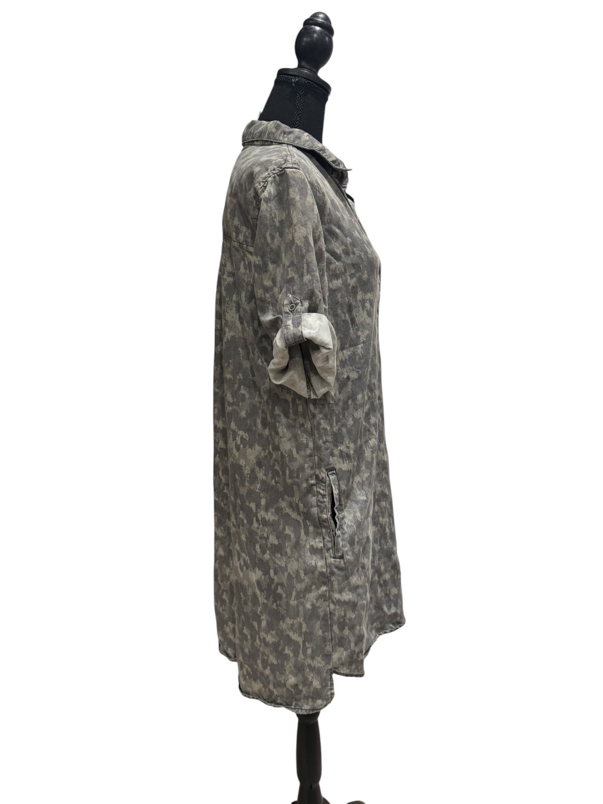 Philosophy Brushed Cougar Patterned Shirt Dress