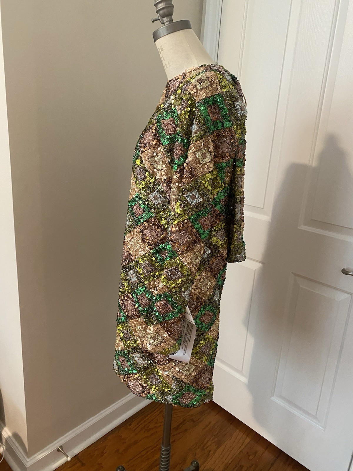 NWT Dress The Population Patchwork Sequin Mini Dress- Medium $310