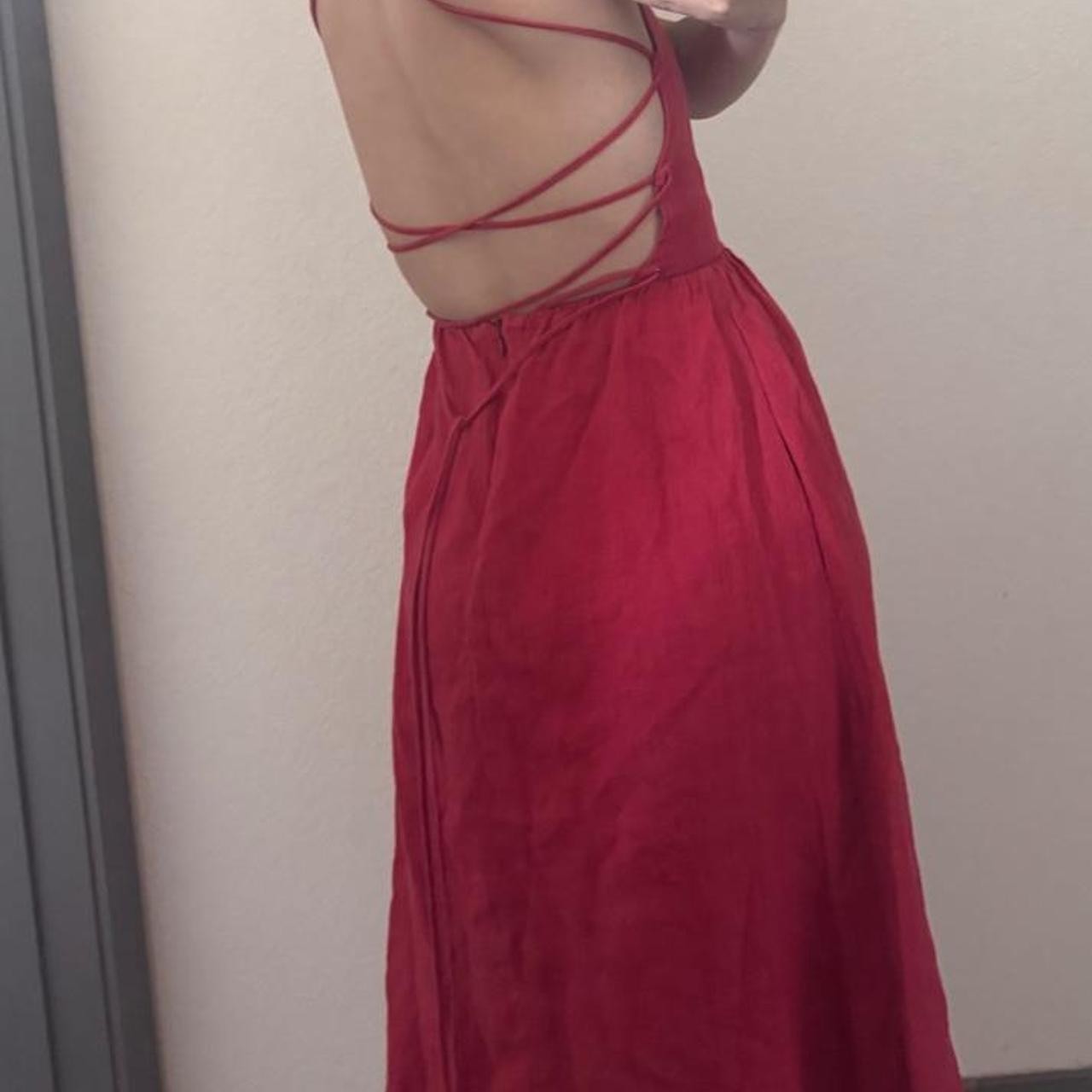 reformation red dress