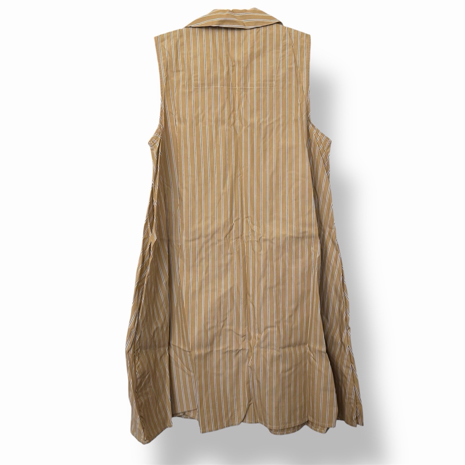 NWT Banana Republic Poplin Striped Mini Dress Tan M