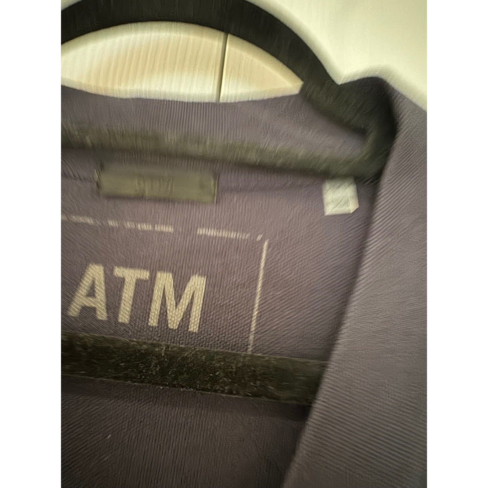 ATM Anthony Thomas Melillo Navy Pima Cotton V-Neck Pocket T-Shirt Dress XS