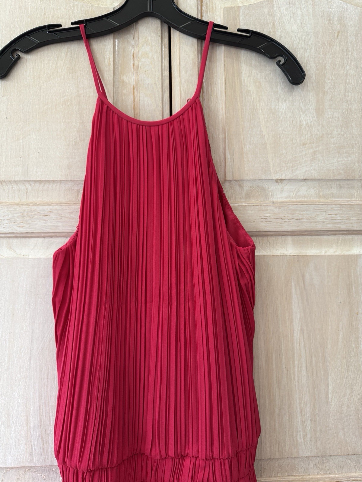 Halston Heritage Pink Pleated Flounce Blouson Mini Cocktail Dress Size 4