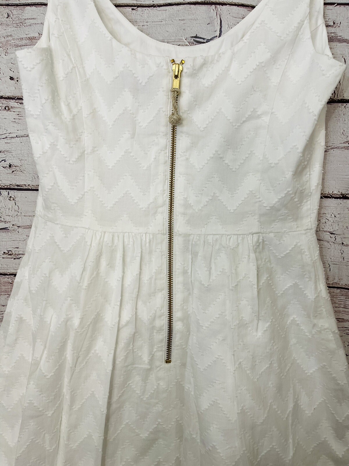 Vineyard Vines White Summer Dress Size 0 Fit & Flare Cotton Sleeveless Lined EUC