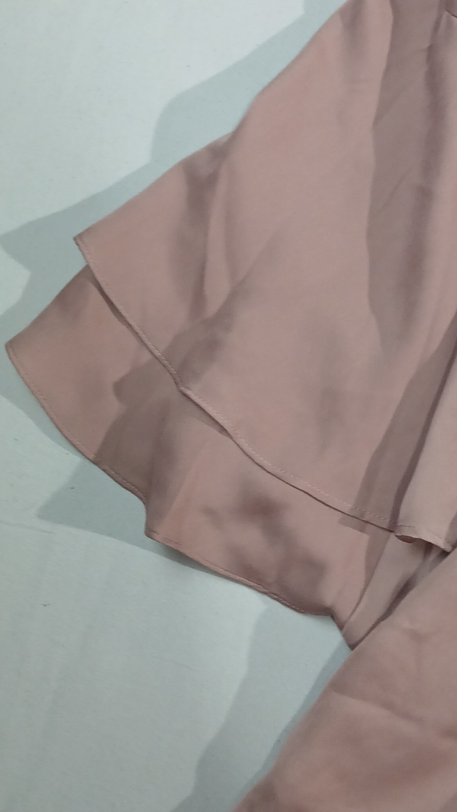 TOBI Lace Panel Bell Sleeve Mini Dress Womens M Mauve Blush Wedding Guest NWT