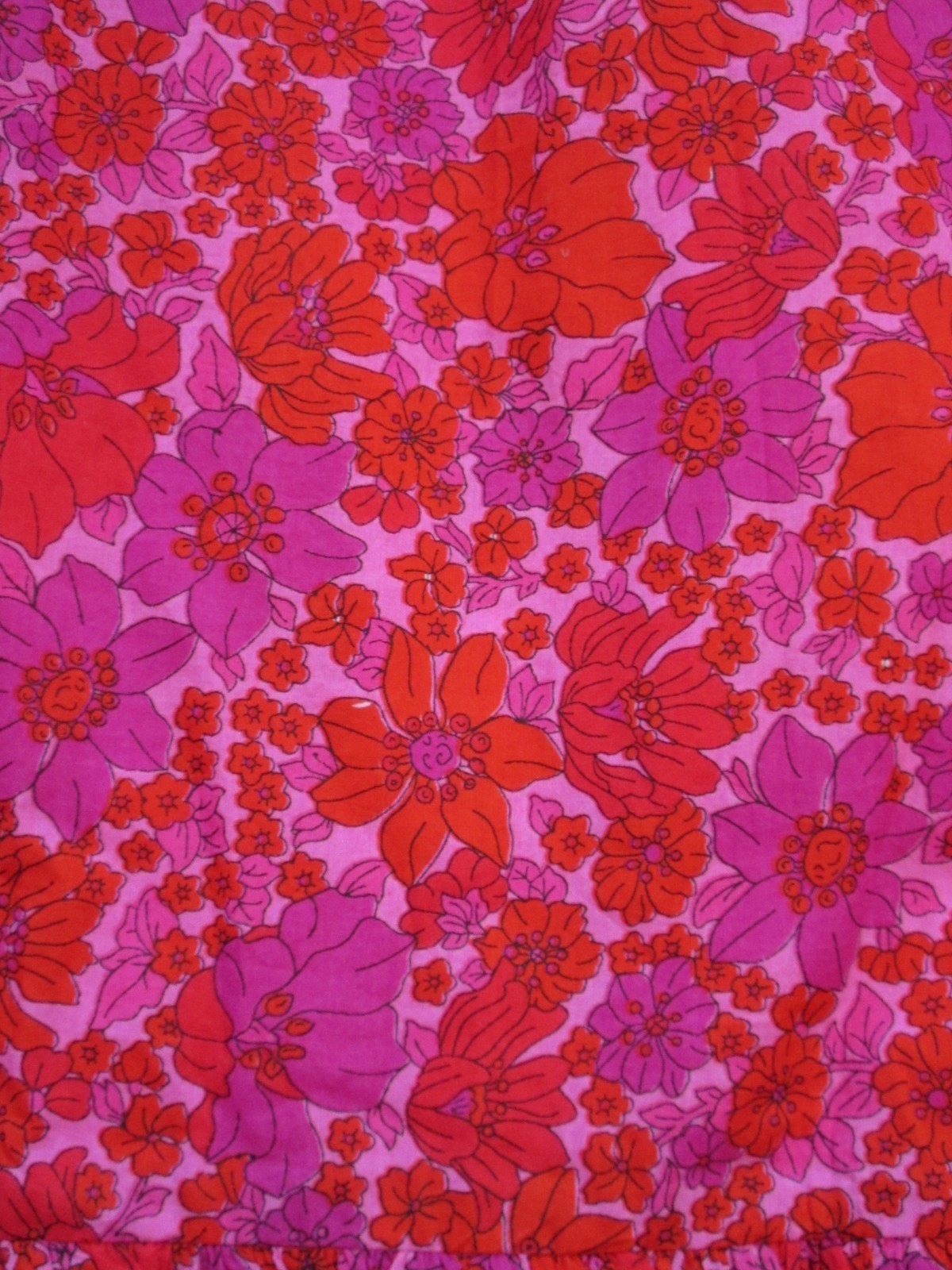 NWT PINK CITY PRINTS Classic Isabel in Vintage Poppy Floral Cotton Midi Dress M