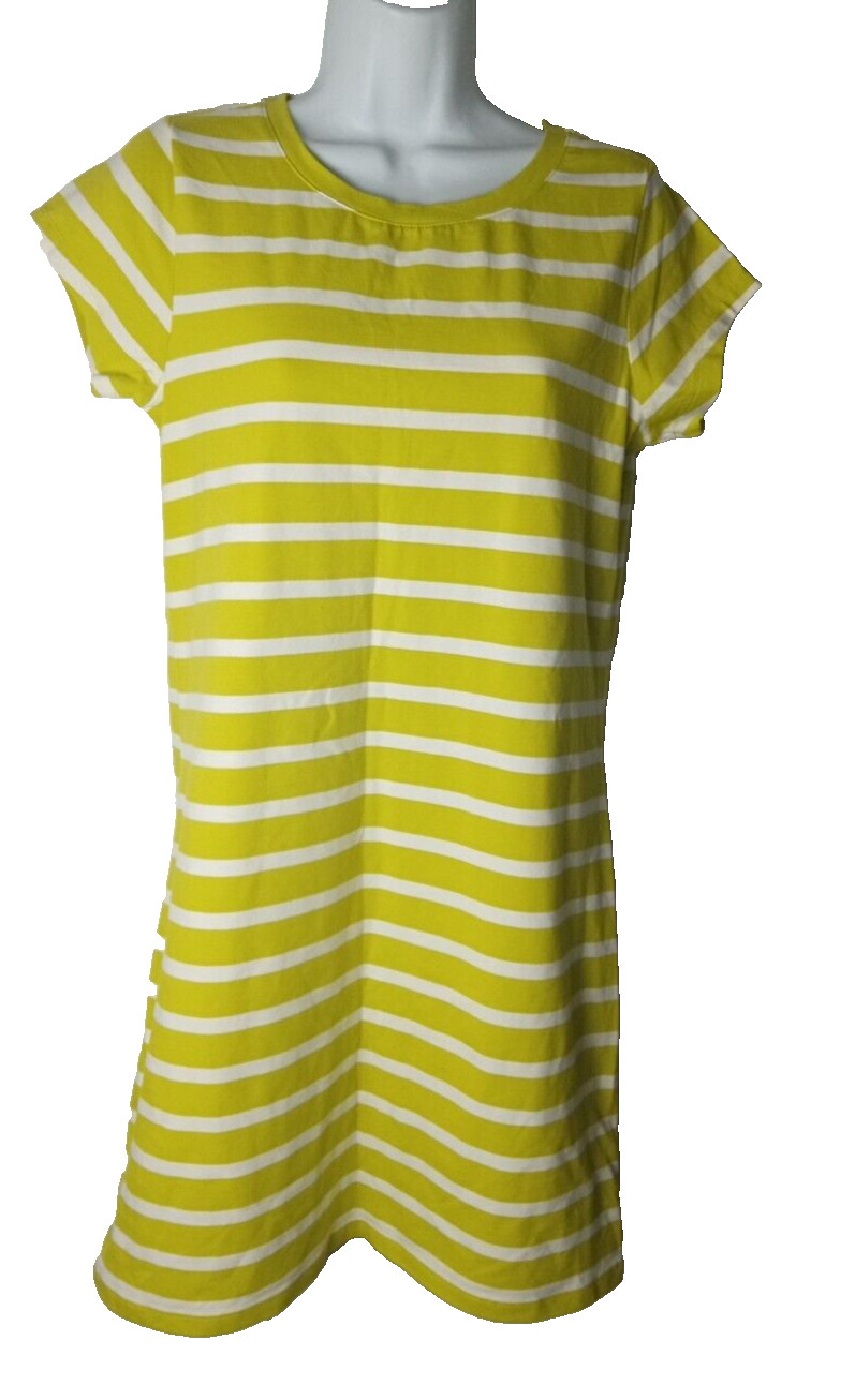 Isaac Mizrahi Live Stripe t-shirt dress Green White Size X Small