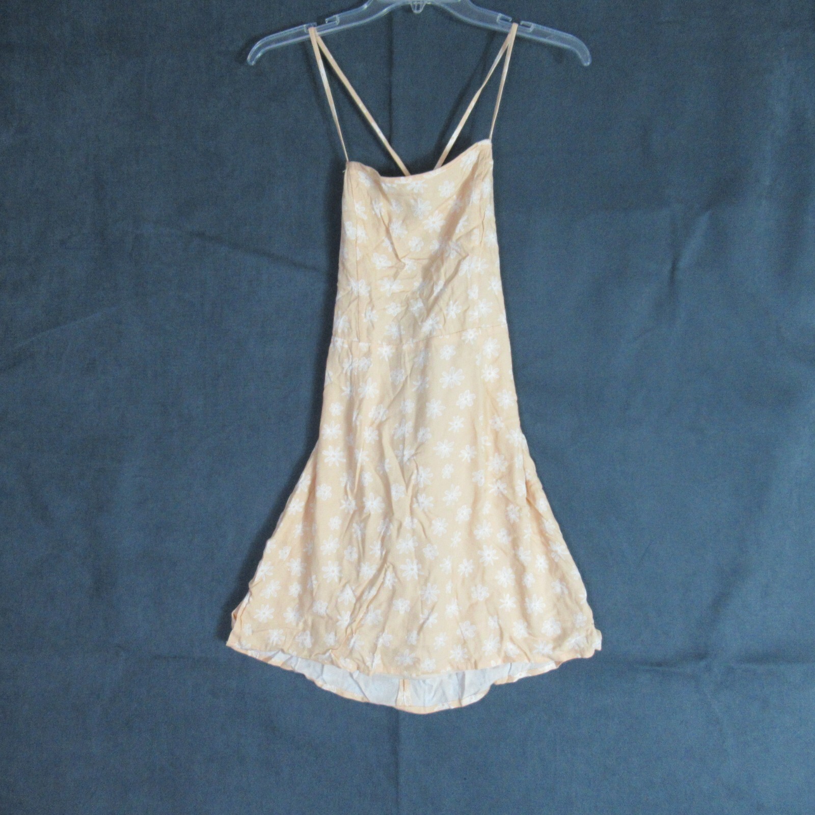 Pacsun LA Hearts Dress Juniors XS Peach Floral Strappy Sundress Mini Preppy NWT