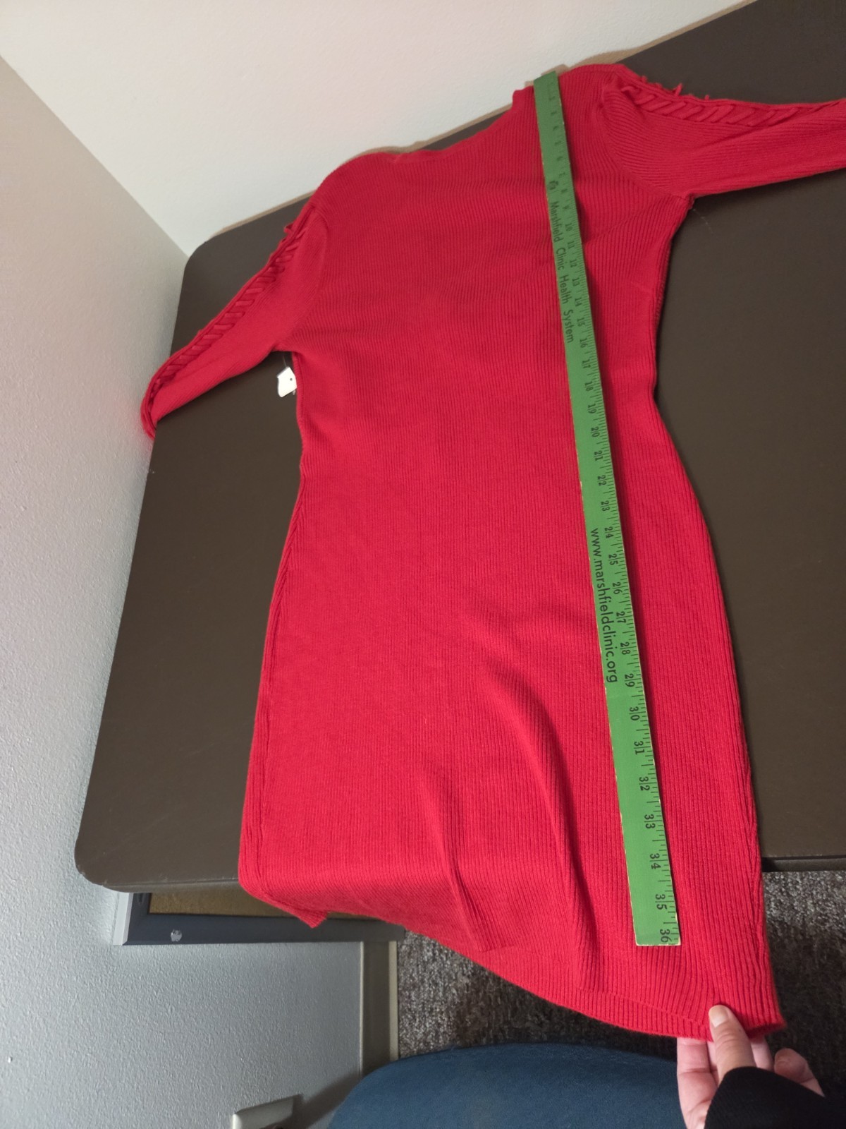 No Boundaries No Bo Juniors XXXL 21 Red Ribbed Cutout Dress Partial New Tag