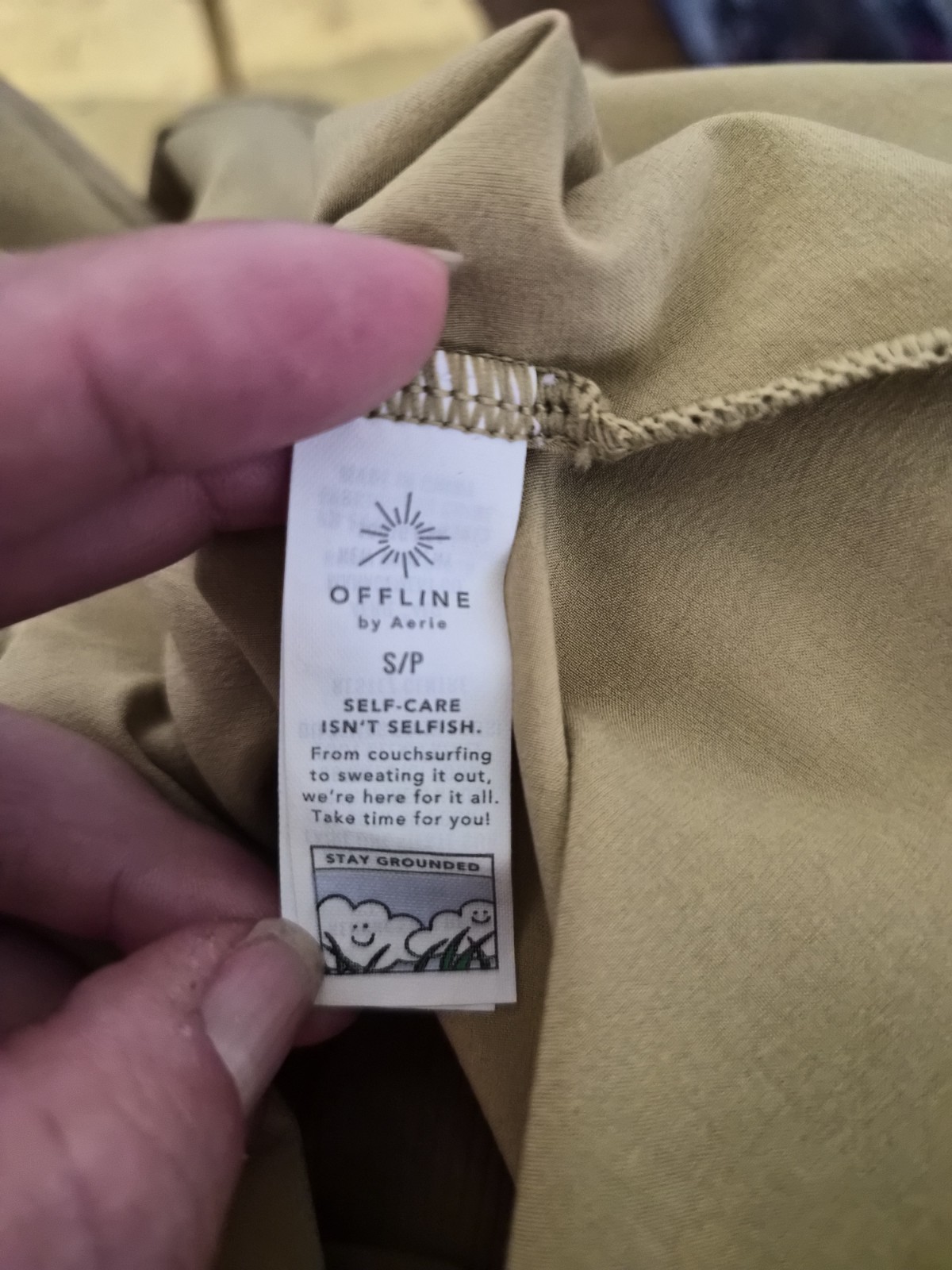 Offline by Aerie Ribbed Cutout Athletic Dress Chartreuse Built In Shorts Bra S