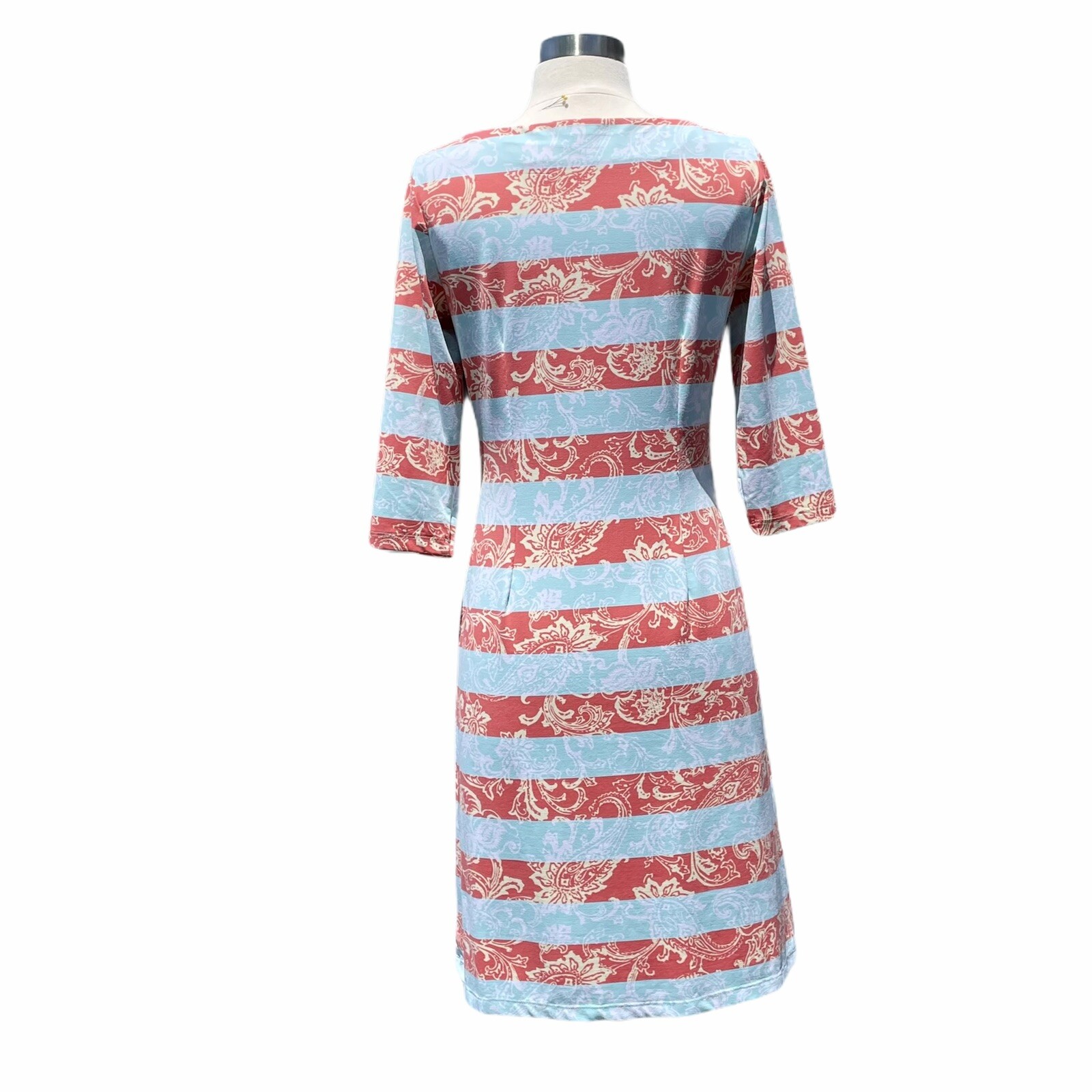 J McLaughlin Catalina Cloth Paisley Stripe Print Sheath Dress XS