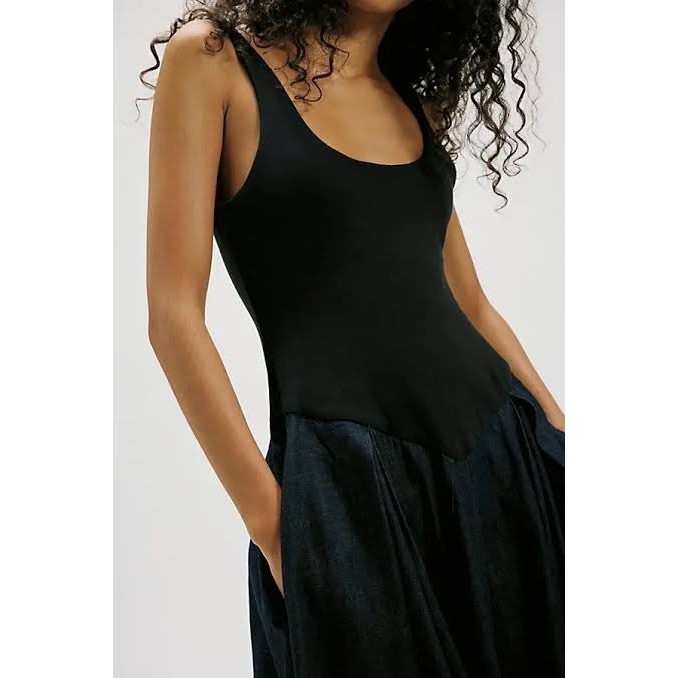 SOLD OUT || Free People Drop-Waist Midi Dress || Stunning Design ~