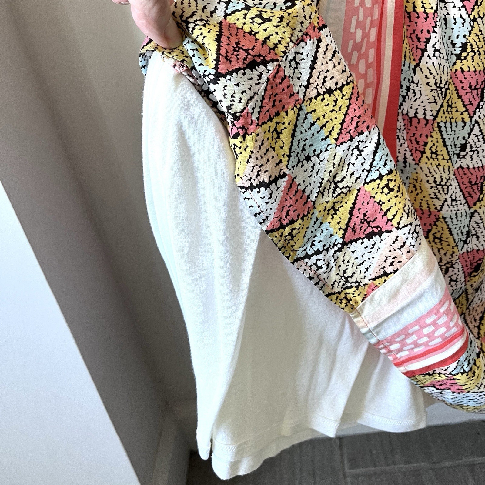 Ella Moss Colorblock Geometric Mosaic Print Cami Maxi Dress Boho Summer Sundress