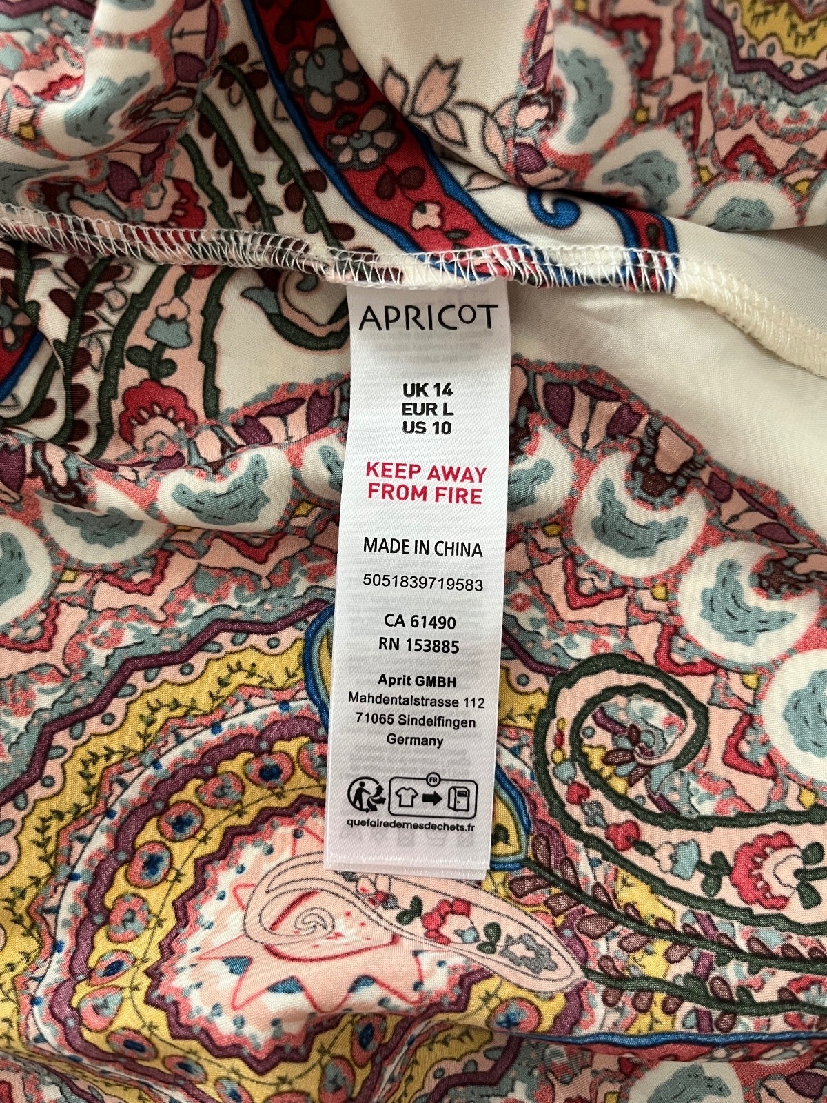 Apricot Cream Paisley Halterneck Smock Maxi Dress – Size 14