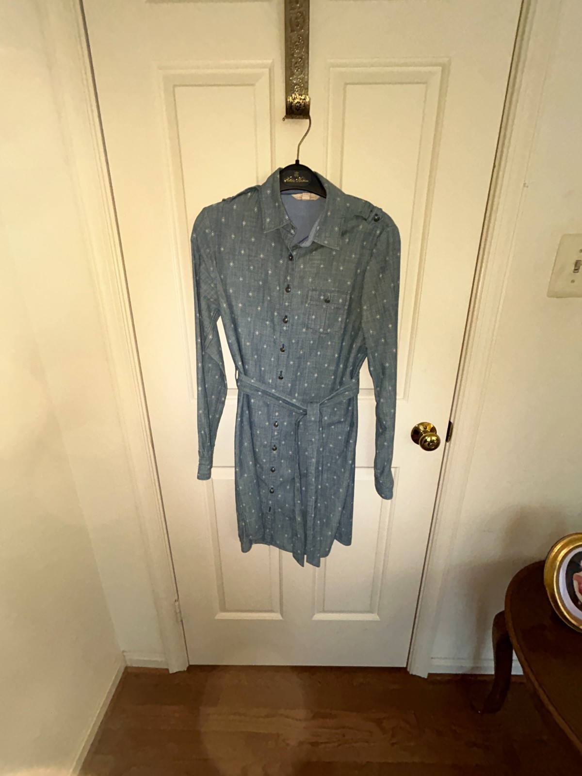 Brooks Brothers Shirt Dress Women Polka Dot Button Size 2